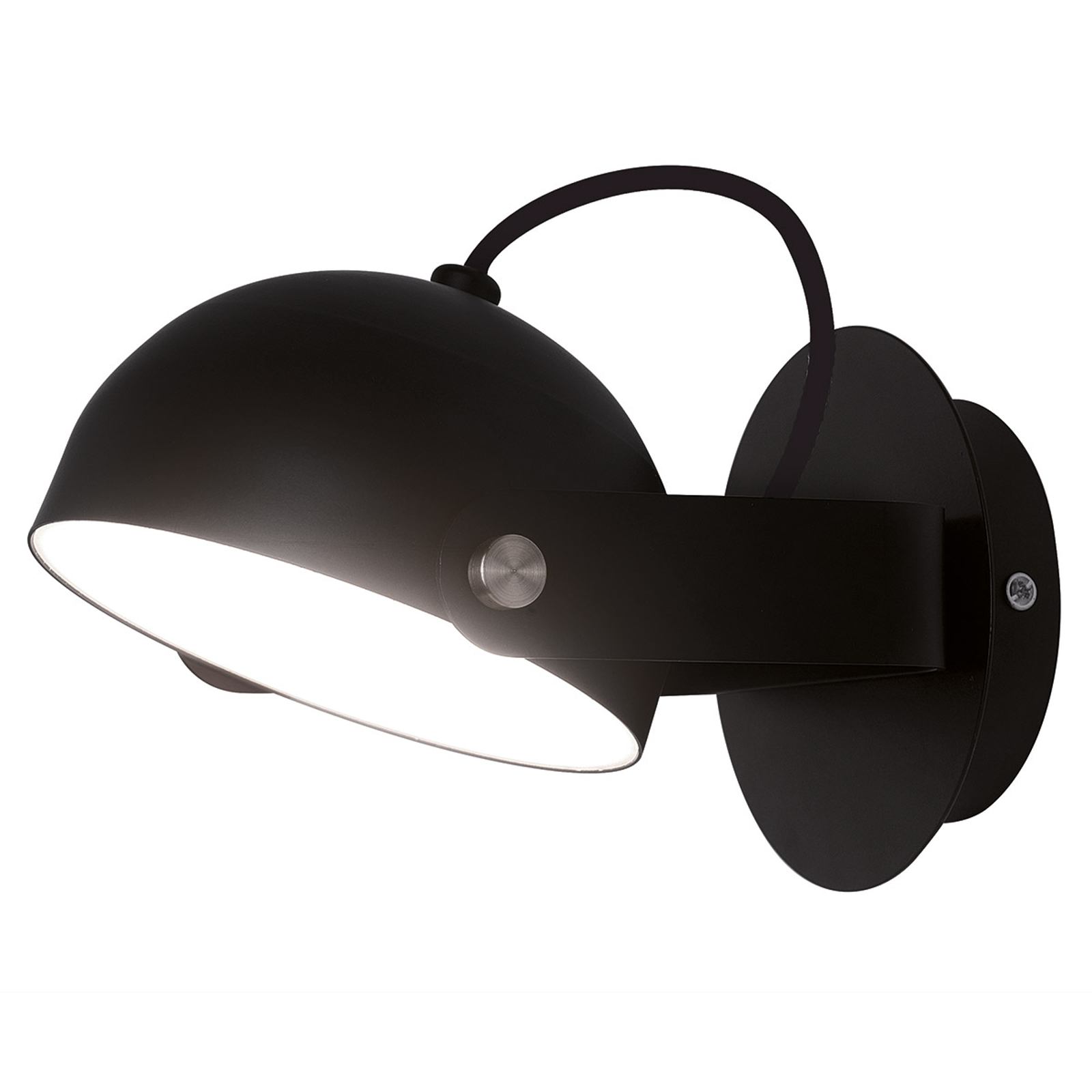 LED-seinävalo Hemi, käännettävä, musta