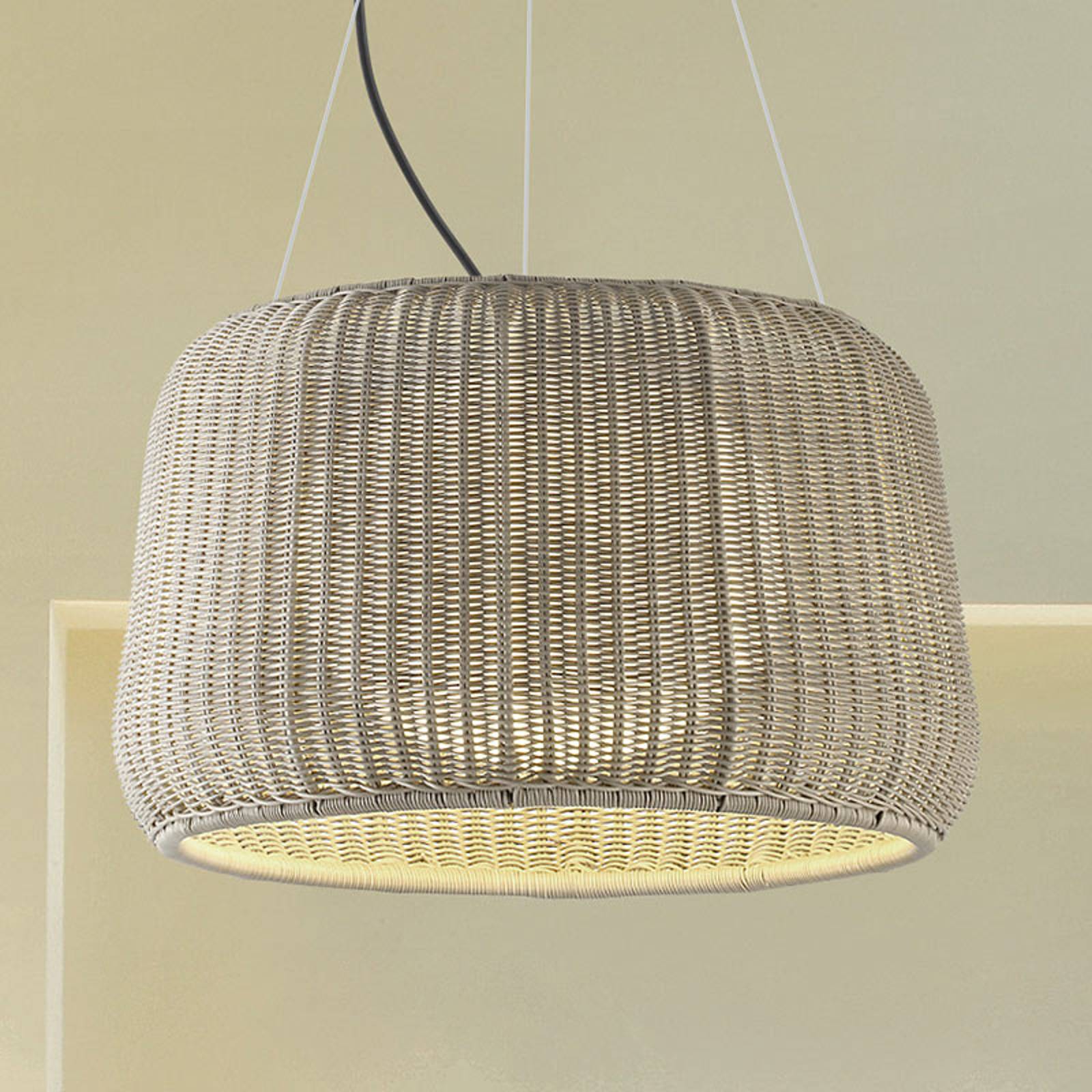 Bover Fora S -ulkoriippuvalaisin, valkoinen-beige