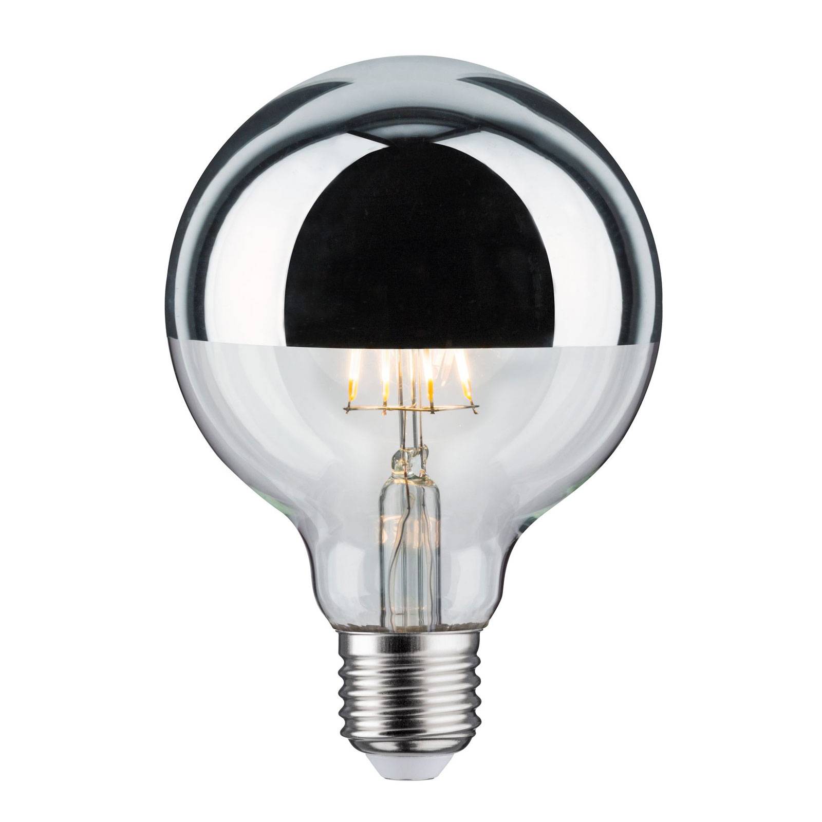 LED-lamppu E27 827 6,5W pääpeili, hopea