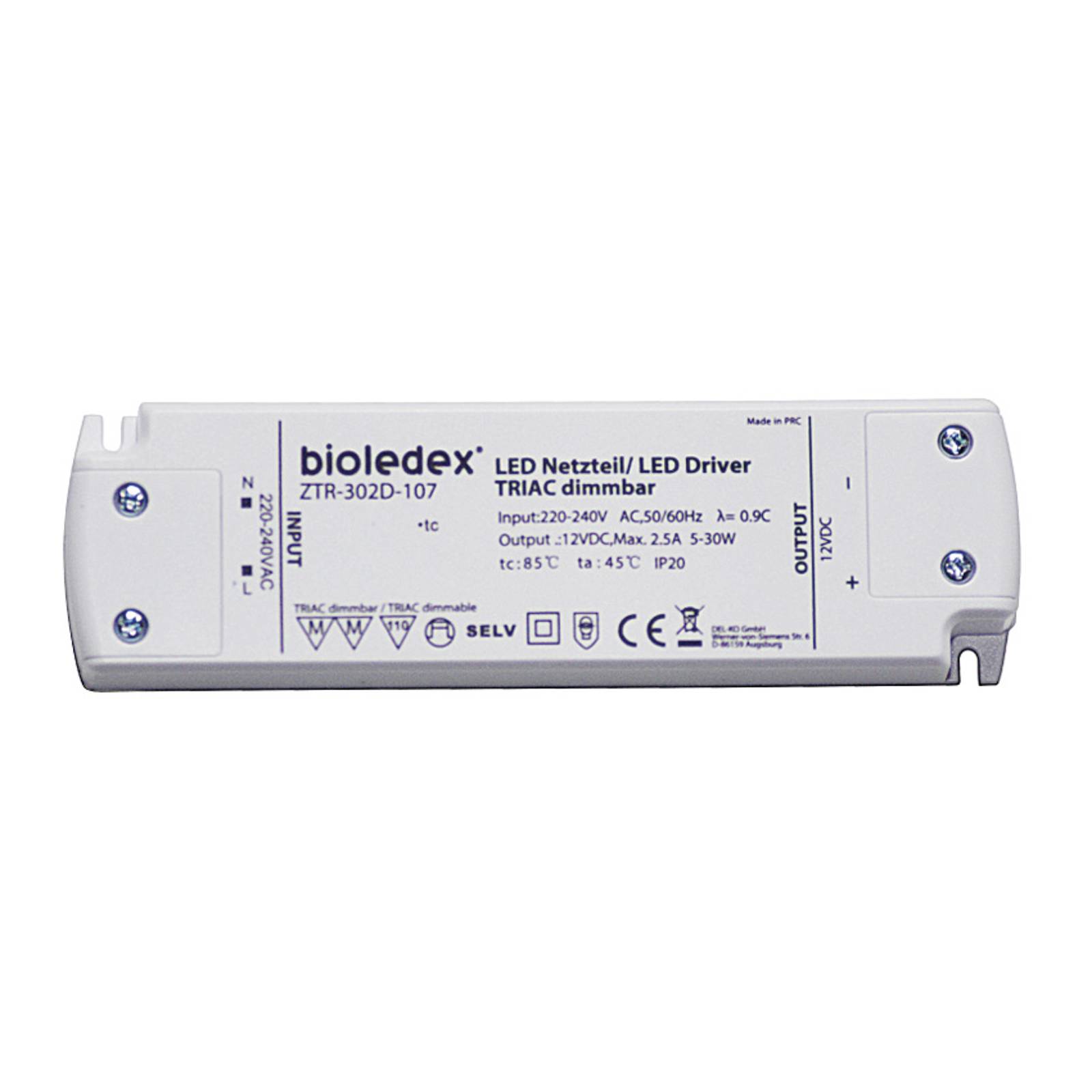 LED-virtalähde ZTR-302D-107 12V DC 5-30W