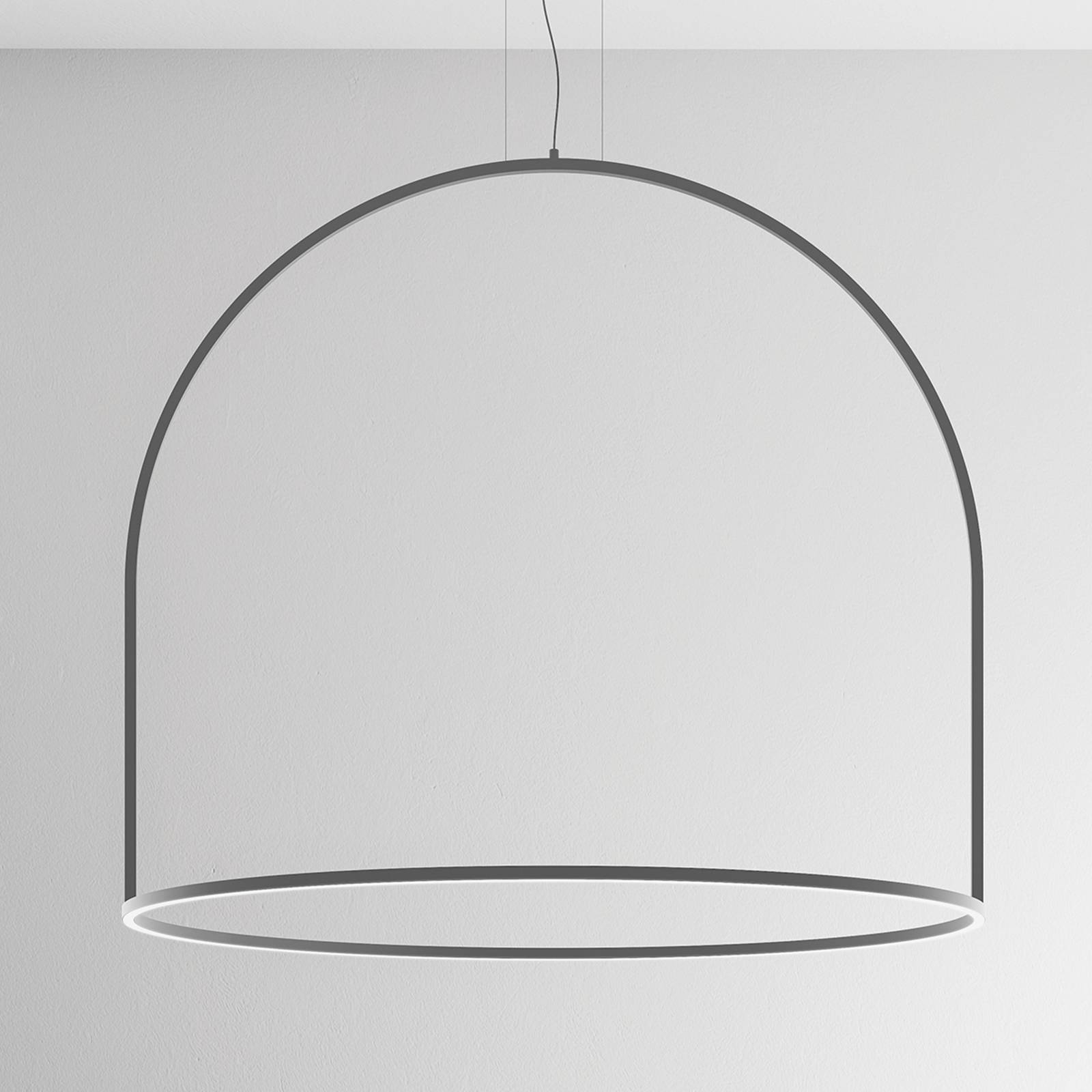Pyöreästi muotoiltu U-Light-LED-riippuvalaisin