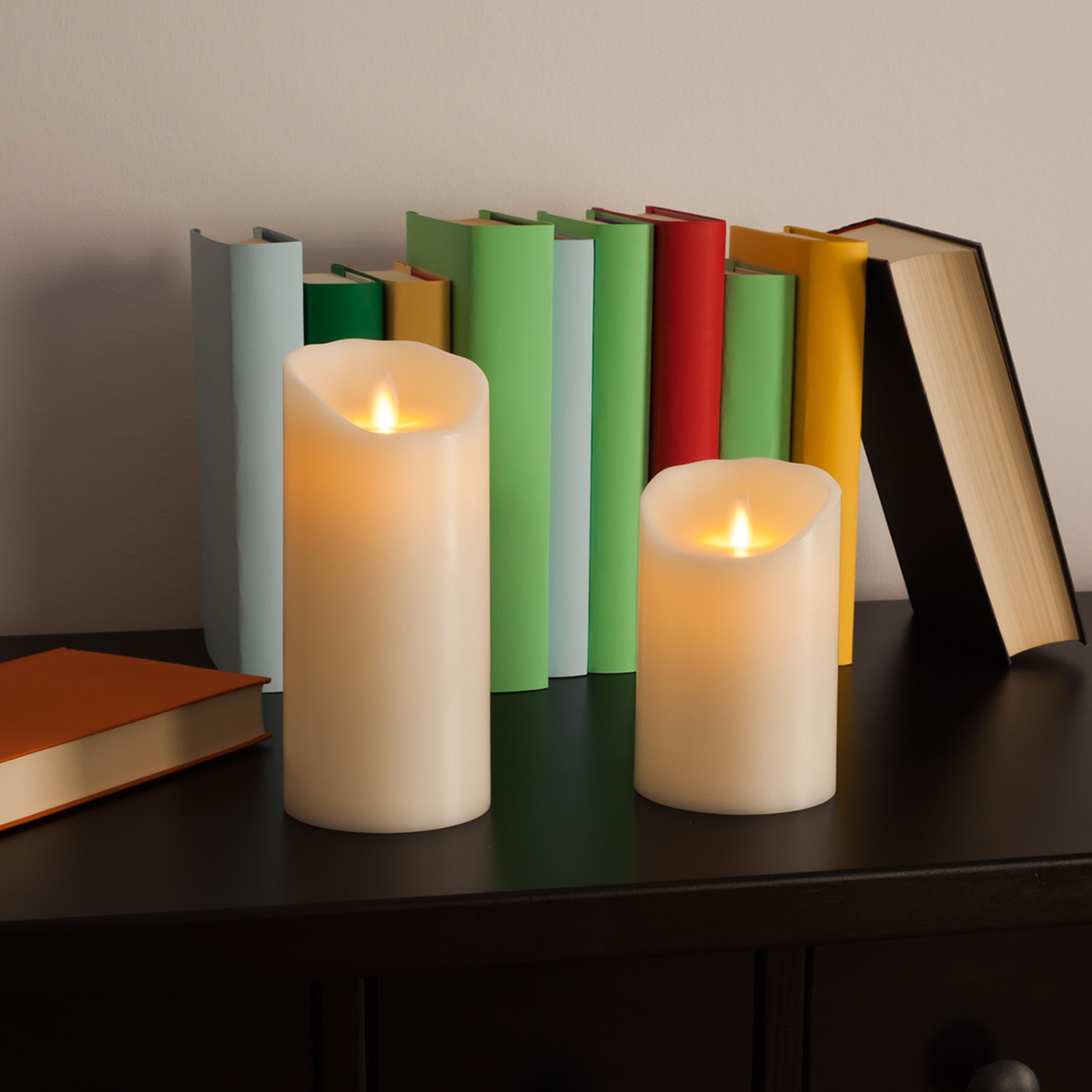 LED-kynttilä Flame aidosta vahasta 12,5 cm