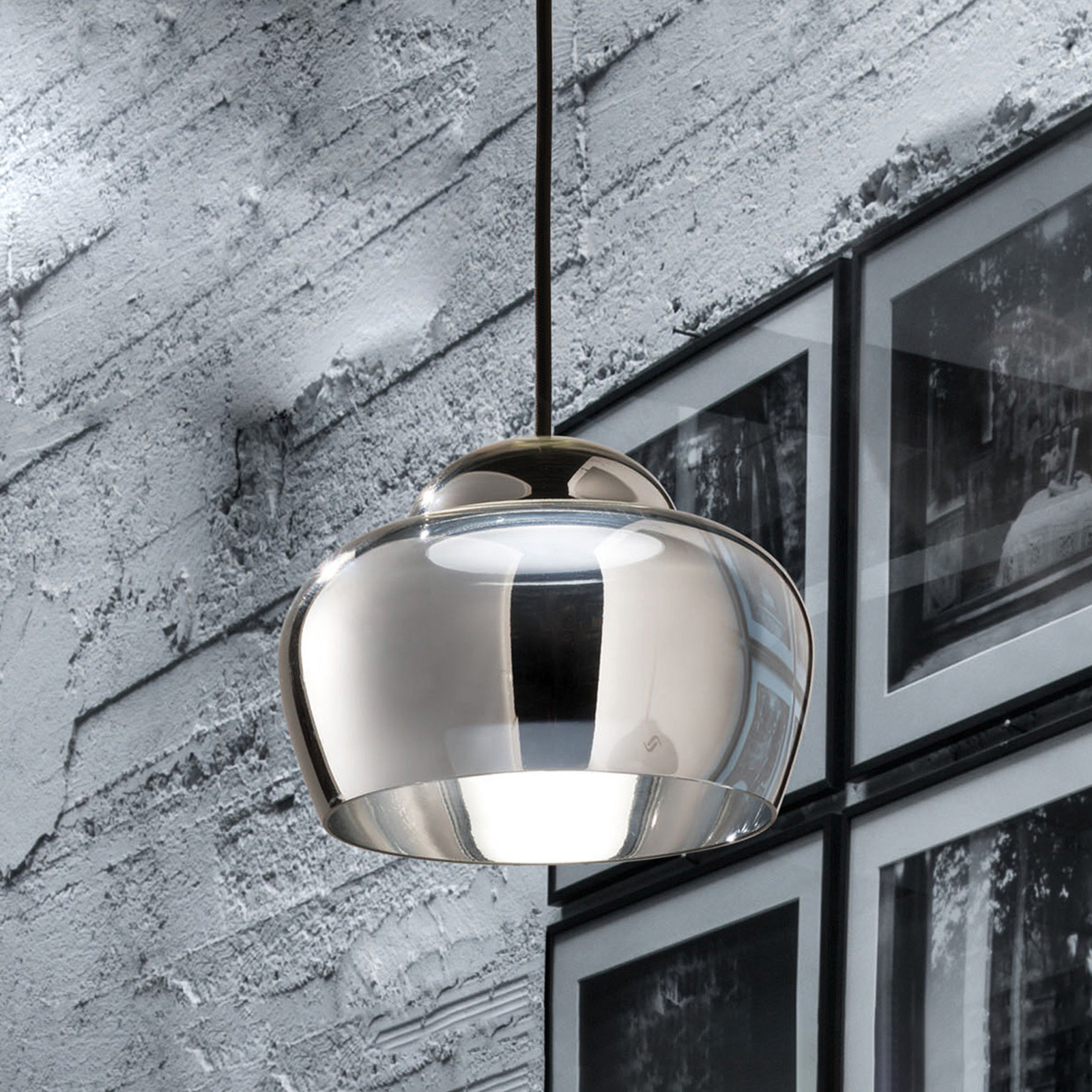 LED-riippuvalaisin Cristallina, kromi