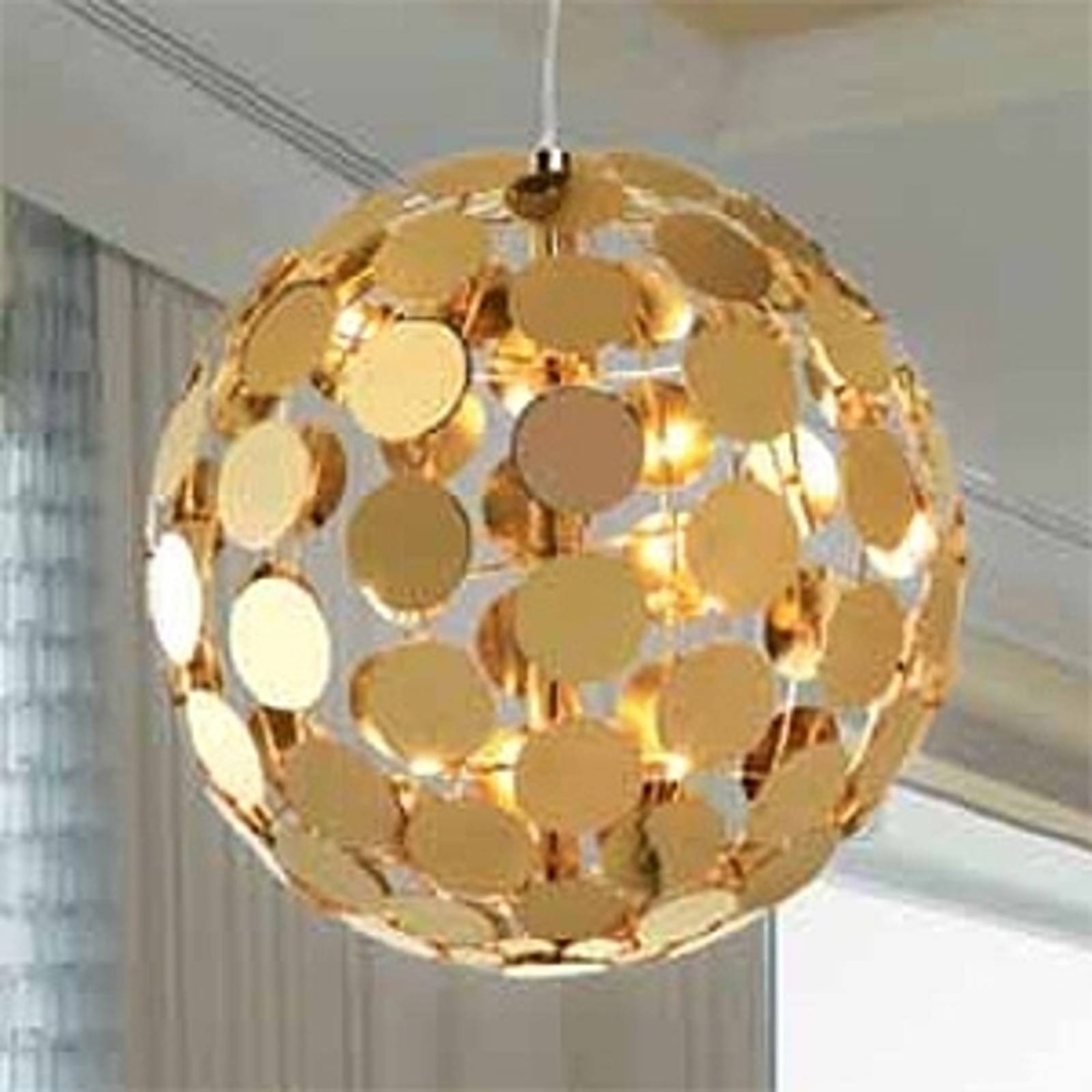 Riippuvalaisin Sfera, Ø 50 cm kullanvärinen