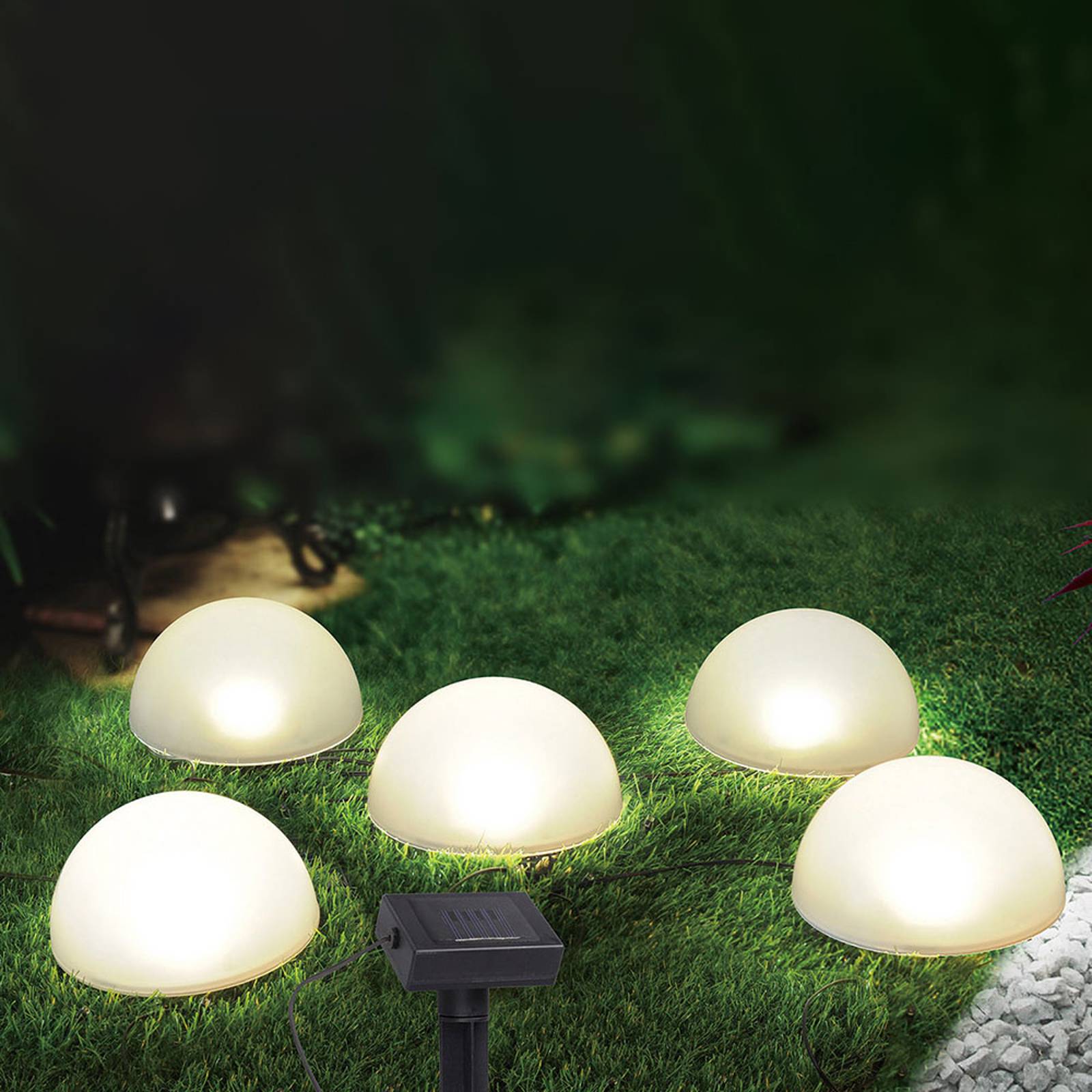 Aurinkokäyttöinen LED-valoketju 33980, valkoinen