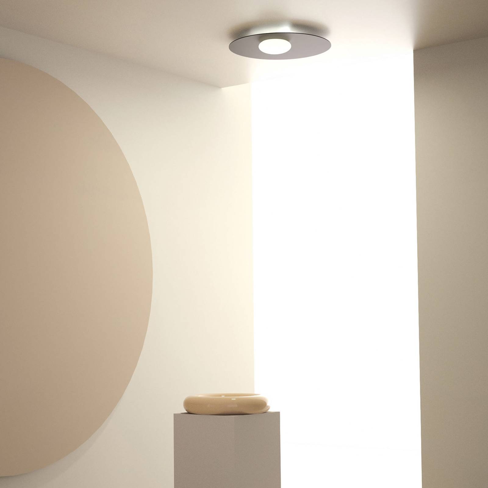 Axolight Kwic LED-kattovalaisin, musta, Ø 48 cm