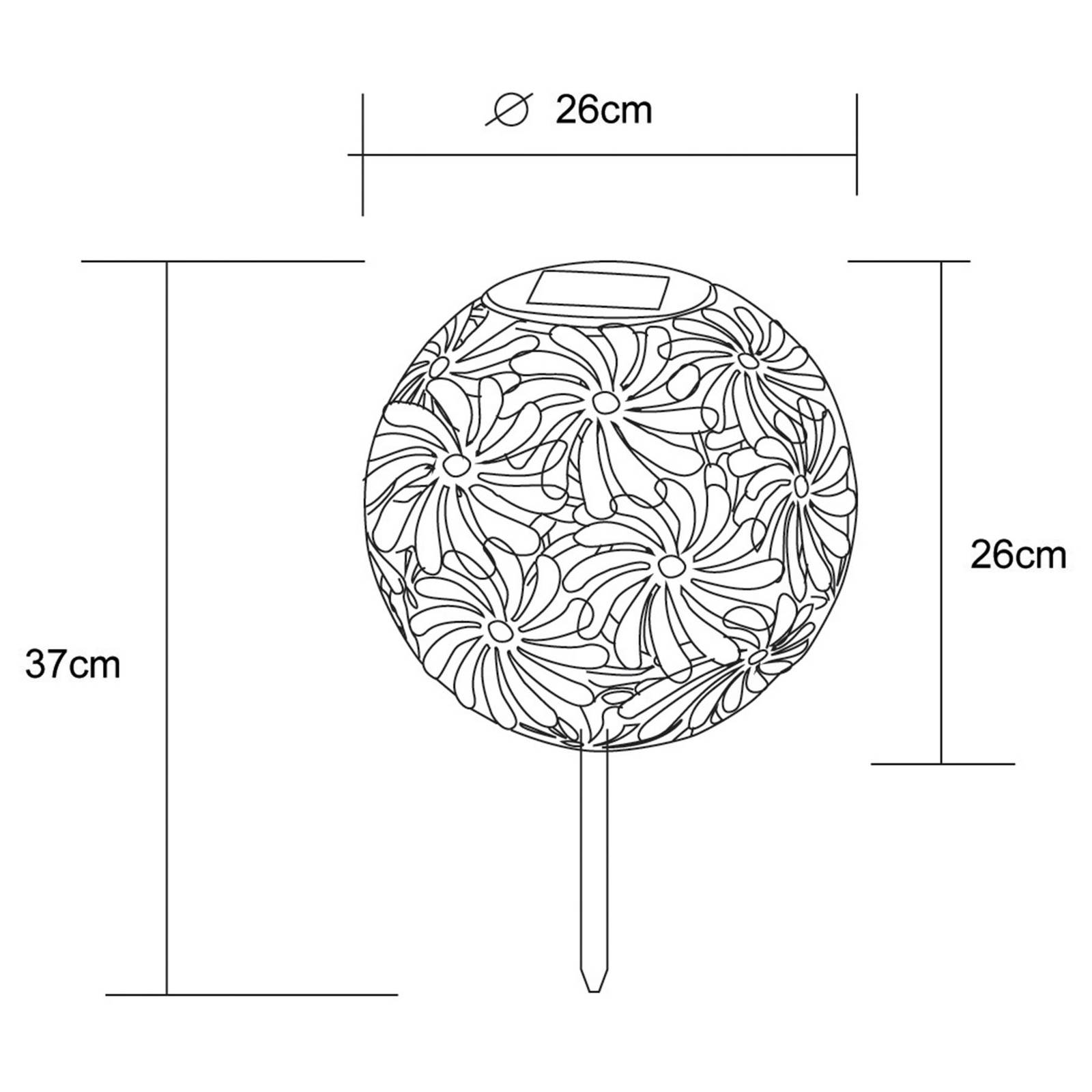 Aurinkokäyttöinen LED-koristevalaisin 33633B musta