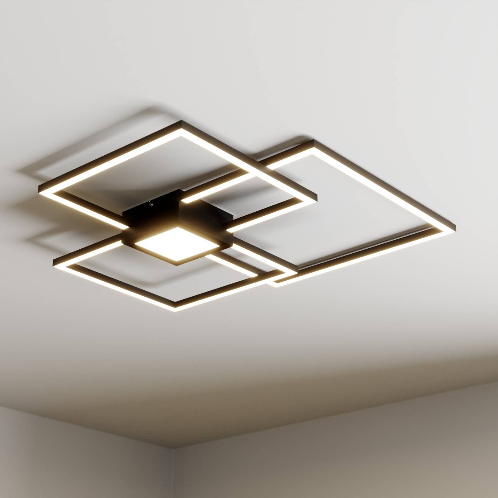 Lindby Duetto -LED-kattovalaisin antrasiitti, 38 W