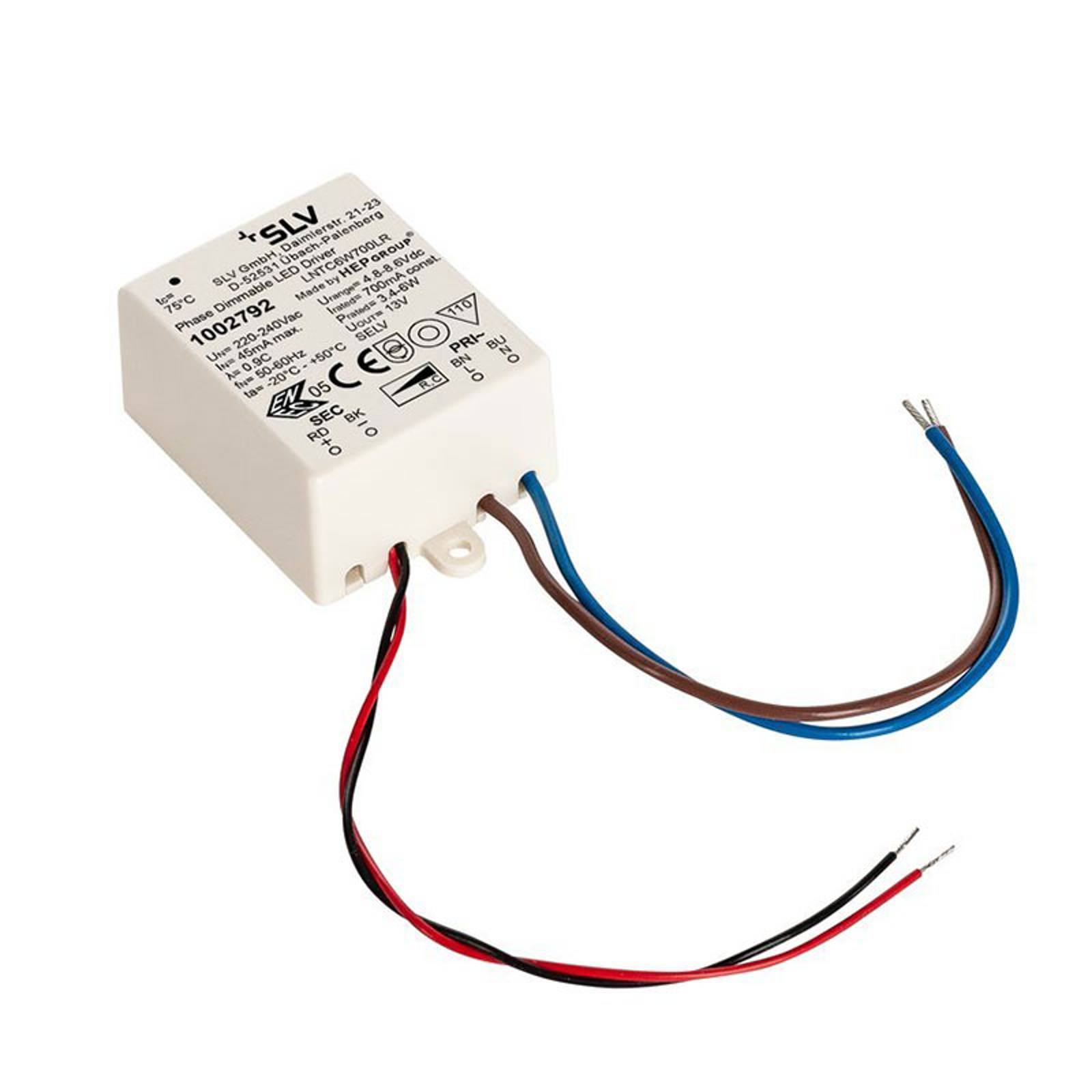 SLV-LED-muuntaja 6W, 700mA, TRIAC-himmennys