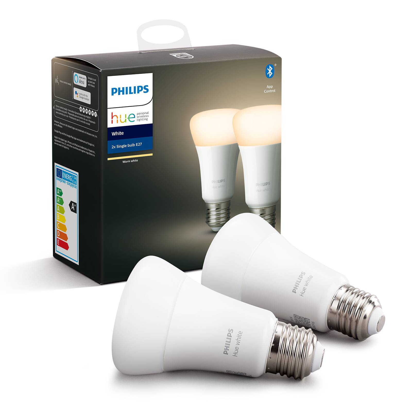 Philips Hue White 9 W E27 LED-lamppu 2 kpl