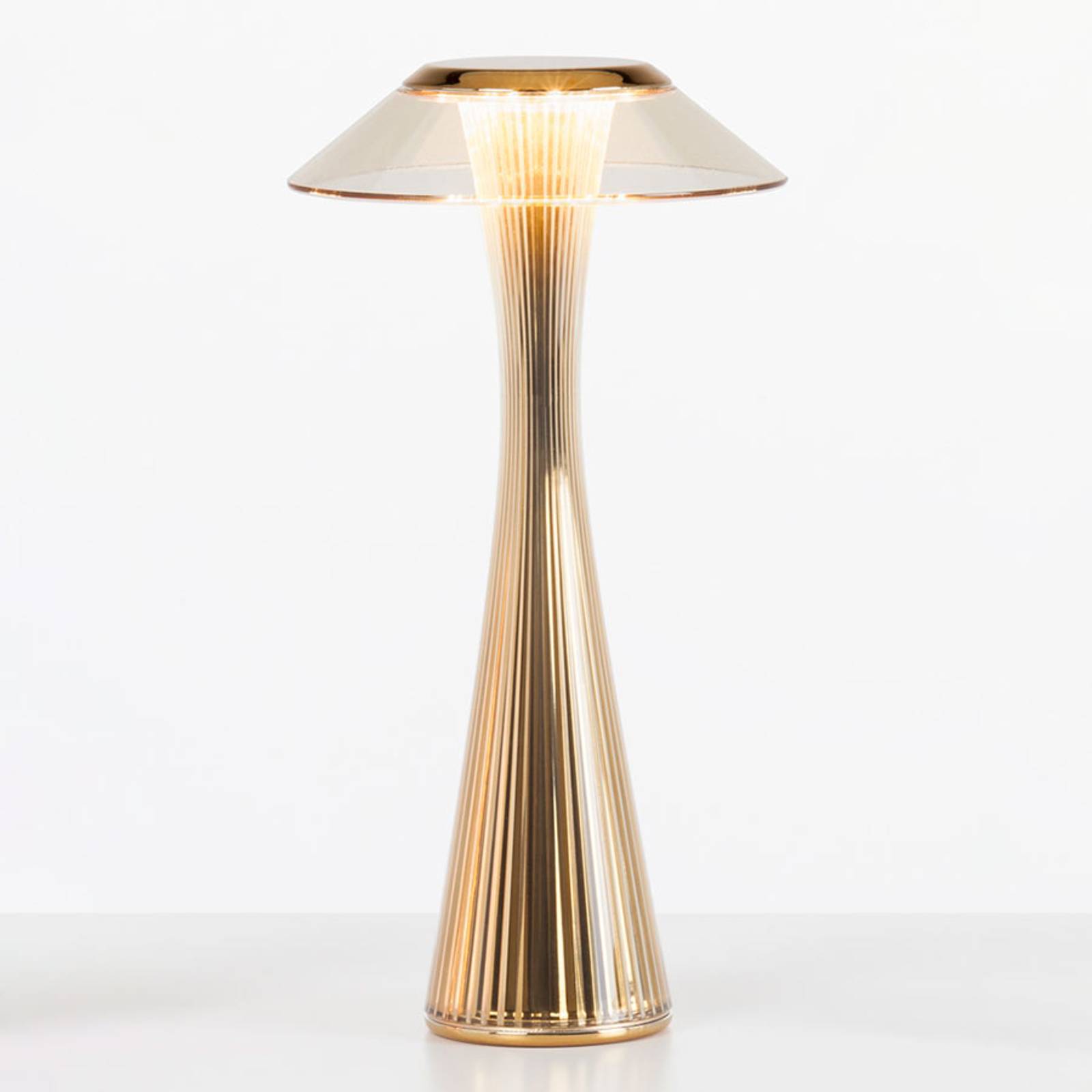 Kartell Space -design-LED-pöytälamppu, kulta