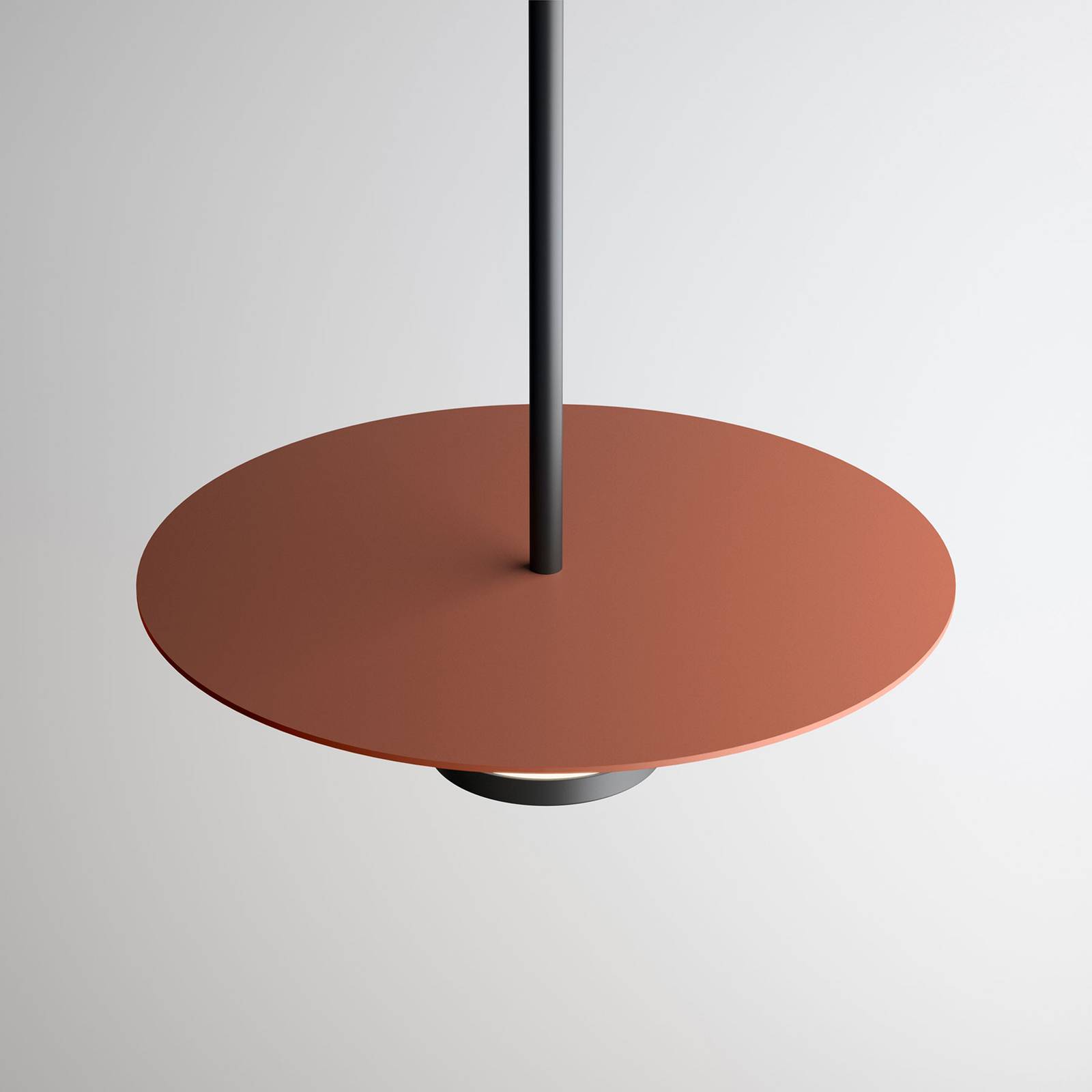 Vibia Flat -LED-riippuvalo Ø 40 cm terrakotta