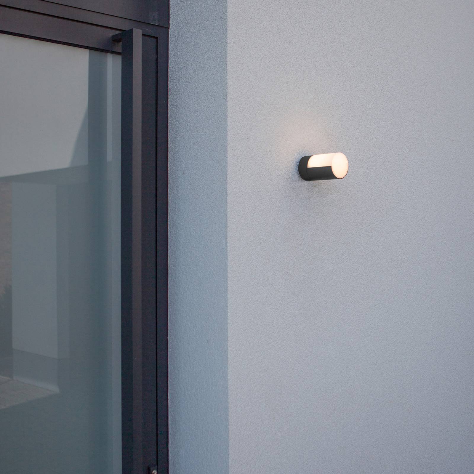 LED-ulkoseinälamppu Cyra, 1-lamppuinen, mattamusta