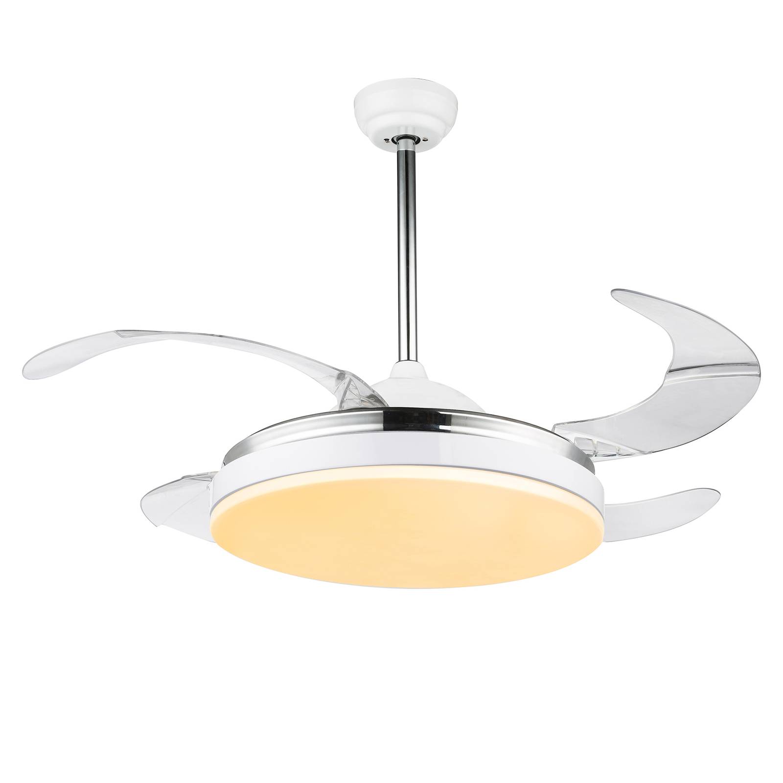 LED-kattotuuletin Cabrera, CCT, valkoinen