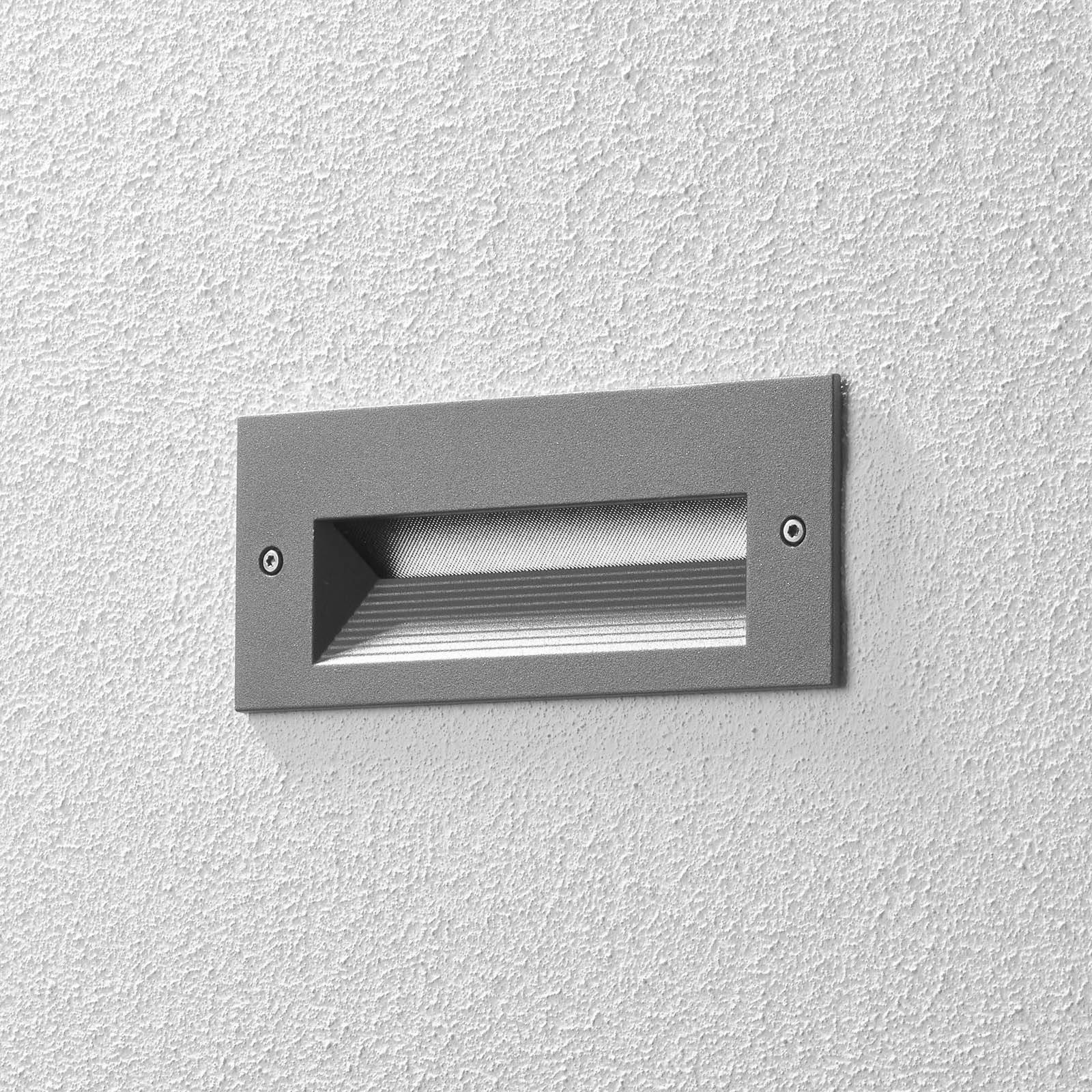 BEGA 33053 LED-seinäuppovalo 3000K hopea 17 cm
