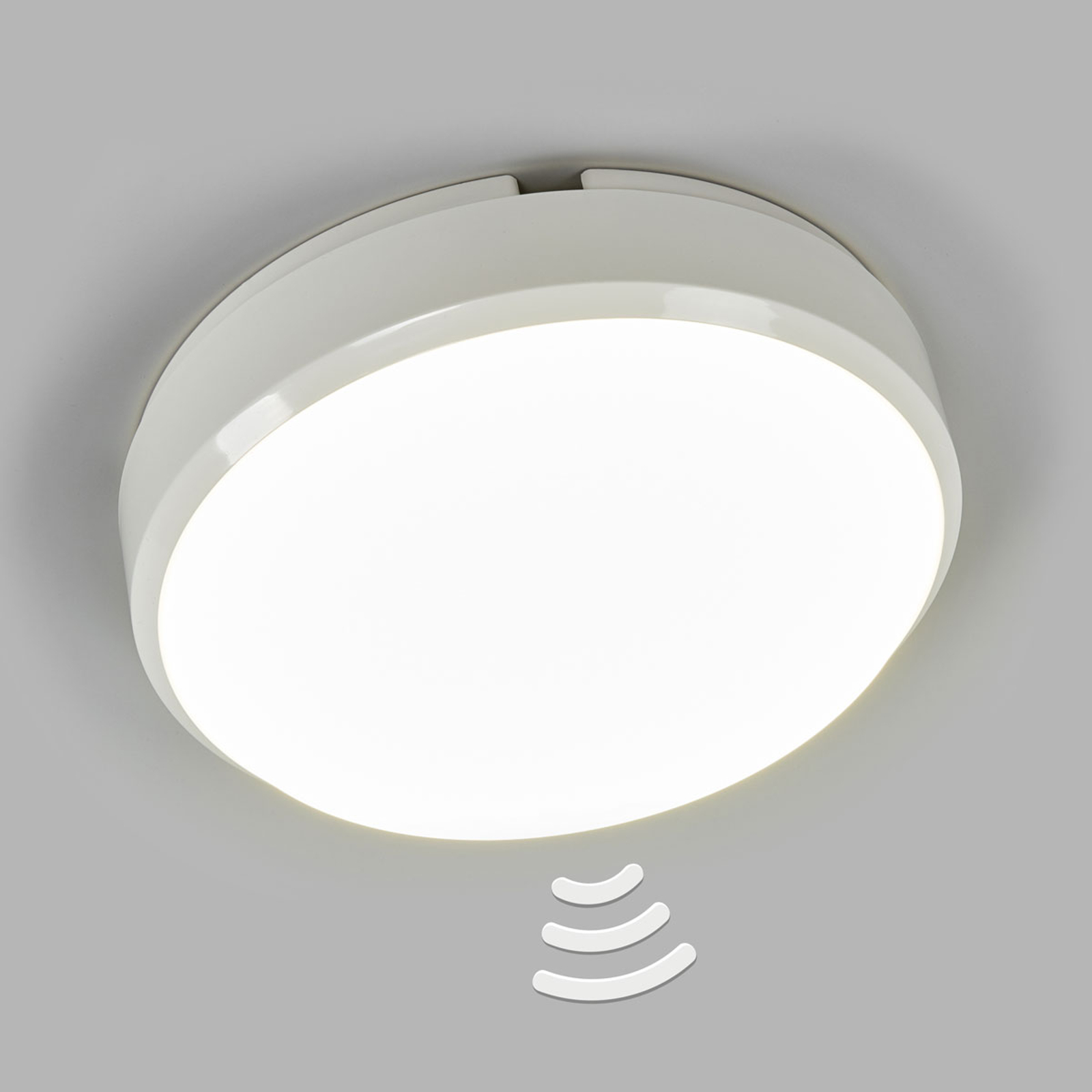 Pyöreä LED-kattovalaisin Bulkhead tunnistimella