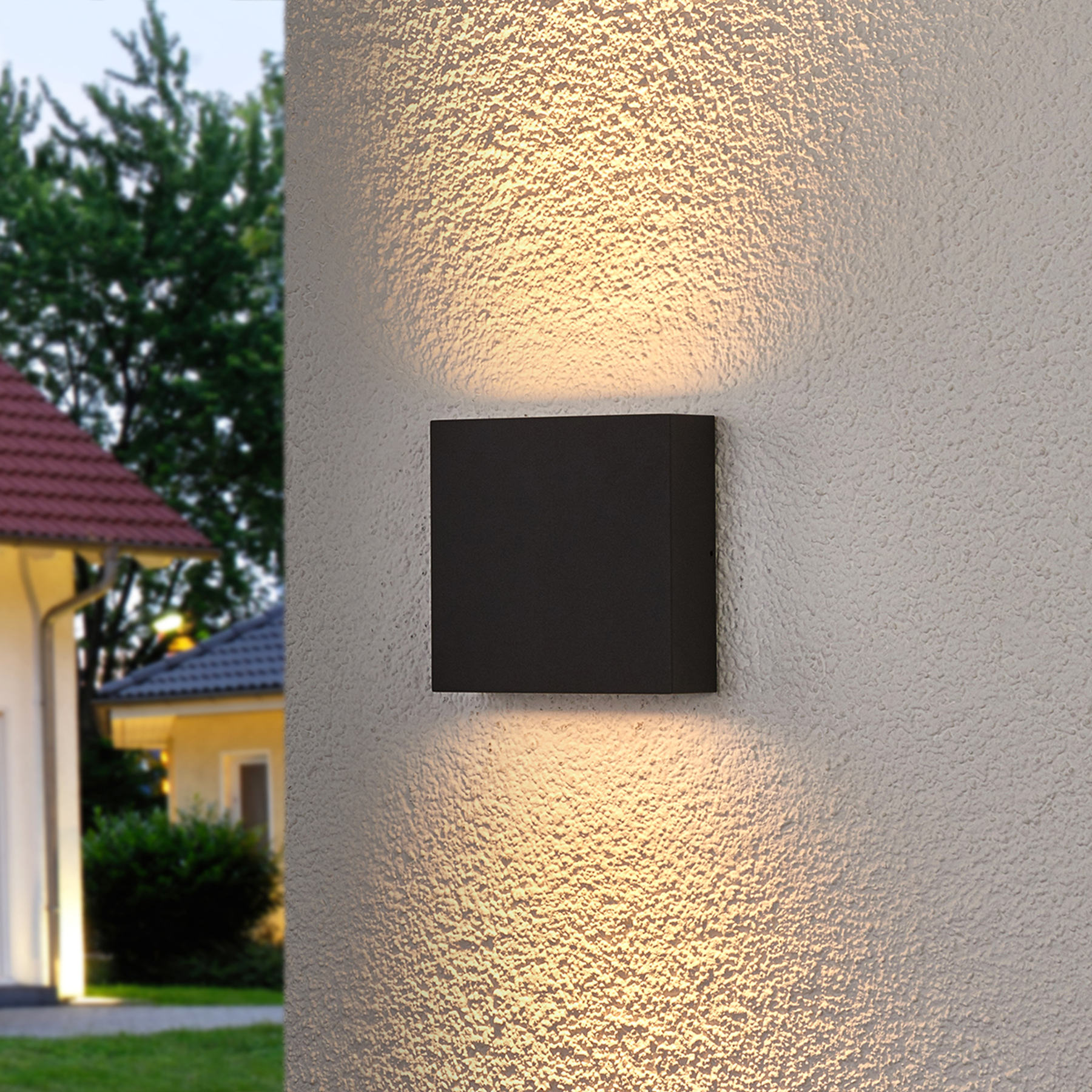 Trixy-LED-ulkoseinävalaisin grafiitinharmaa