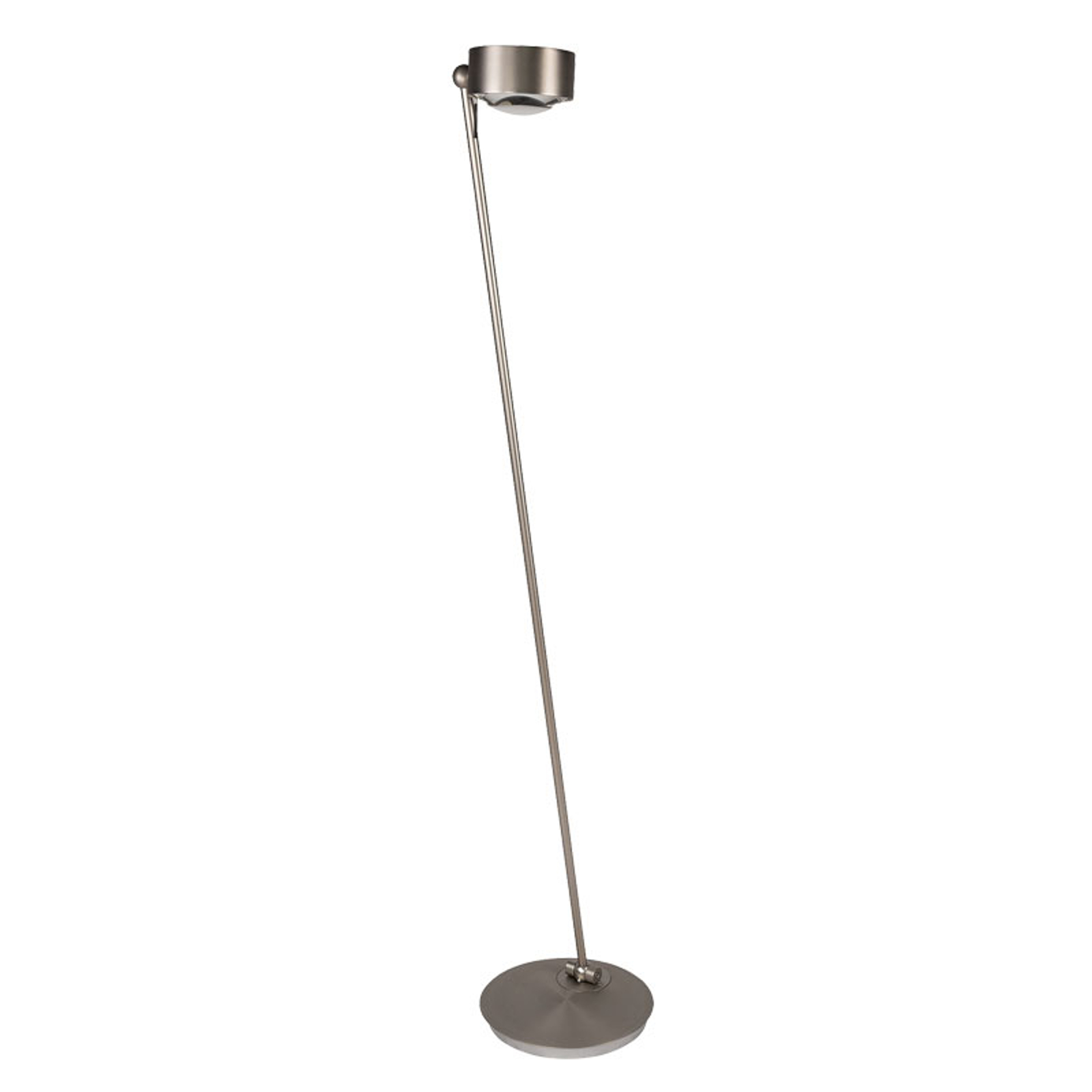 LED-lattiavalaisin Puk Maxx Floor Mini, nikkeli