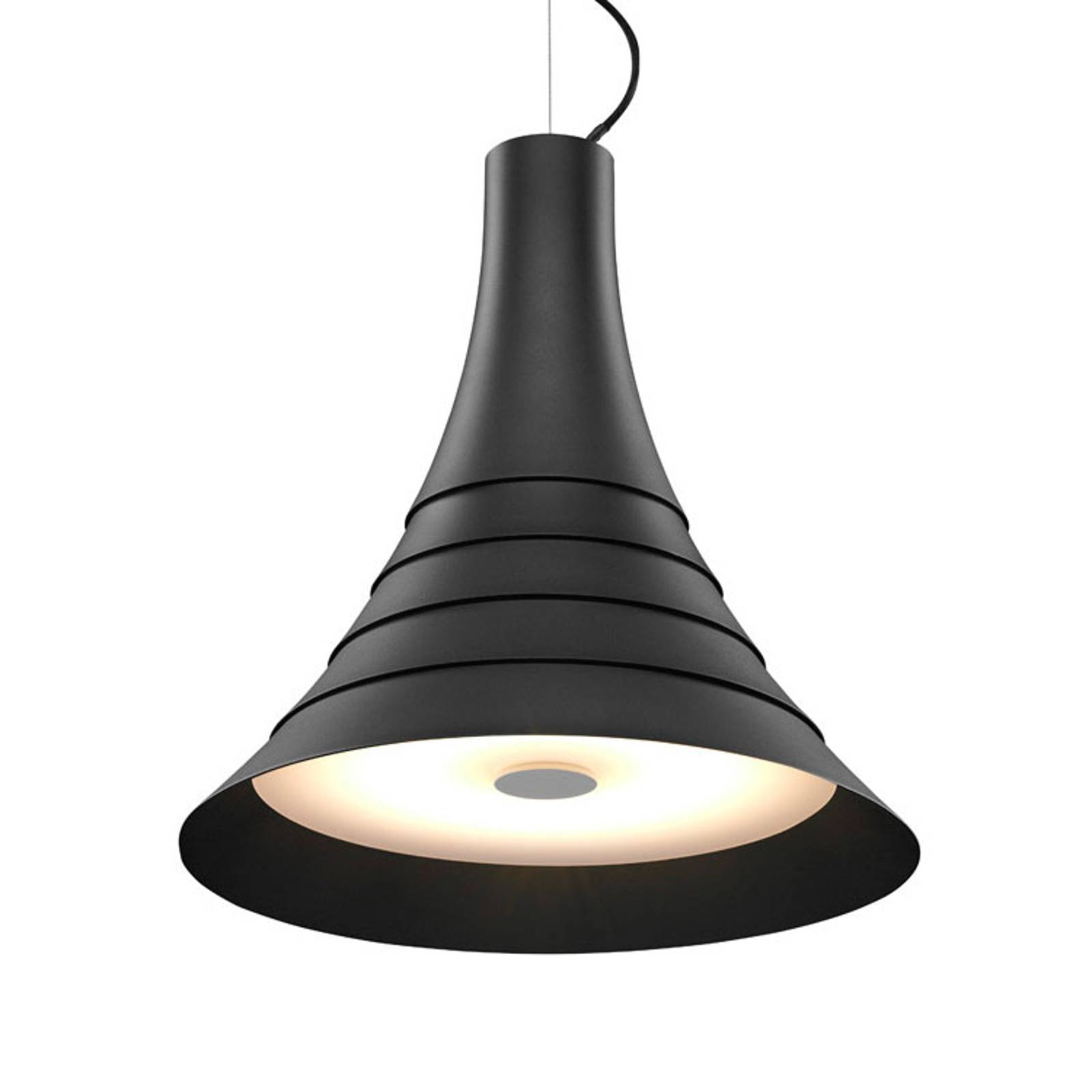 SLV Bato 45 -LED-riippuvalaisin musta Ø 45 cm