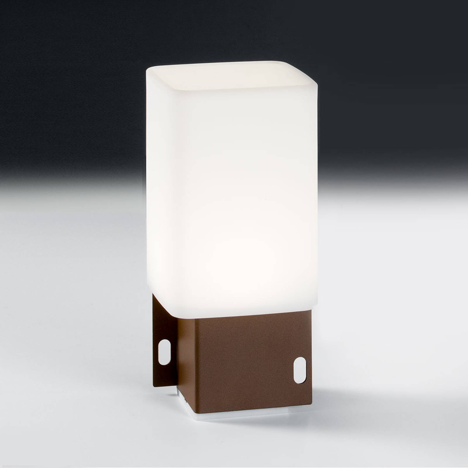 LED-ulkokoristevalaisin Cuadrat - 6-USB, corten