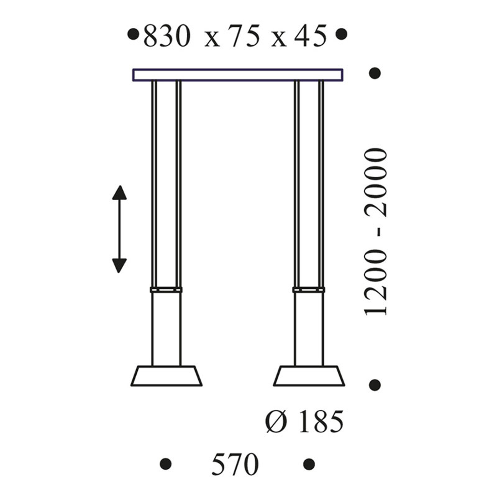 OLIGO Glance LED-riippuvalo 2 lamp. harmaa