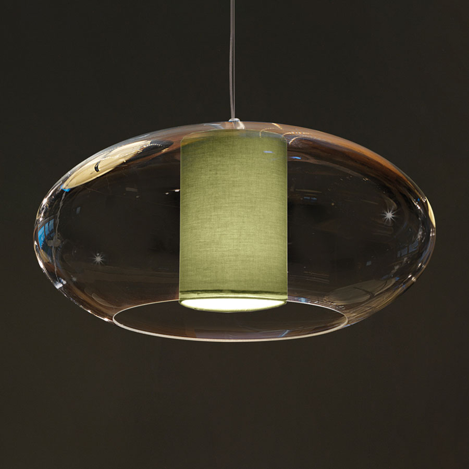 Modo Luce Ellisse -riippuvalo, Ø 60 cm vihreä
