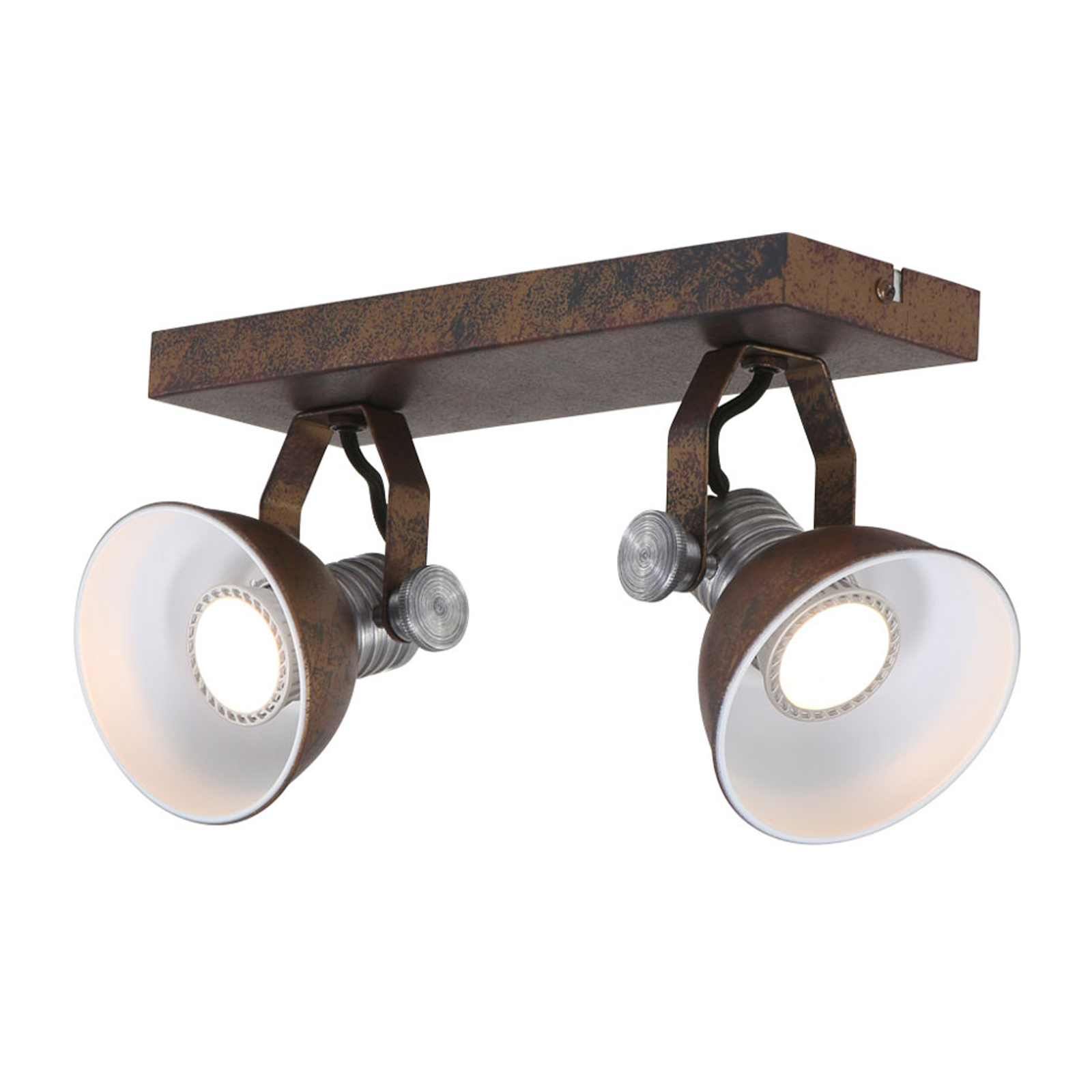 LED-kattospotti Brooklyn, 2-lamppuinen, ruskea
