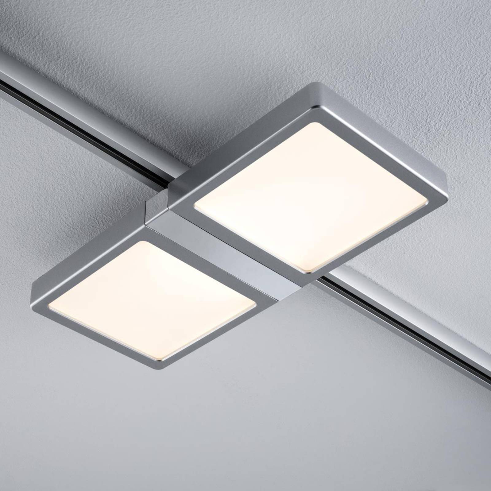 Paulmann URail Double -LED-paneeli, mattakromi