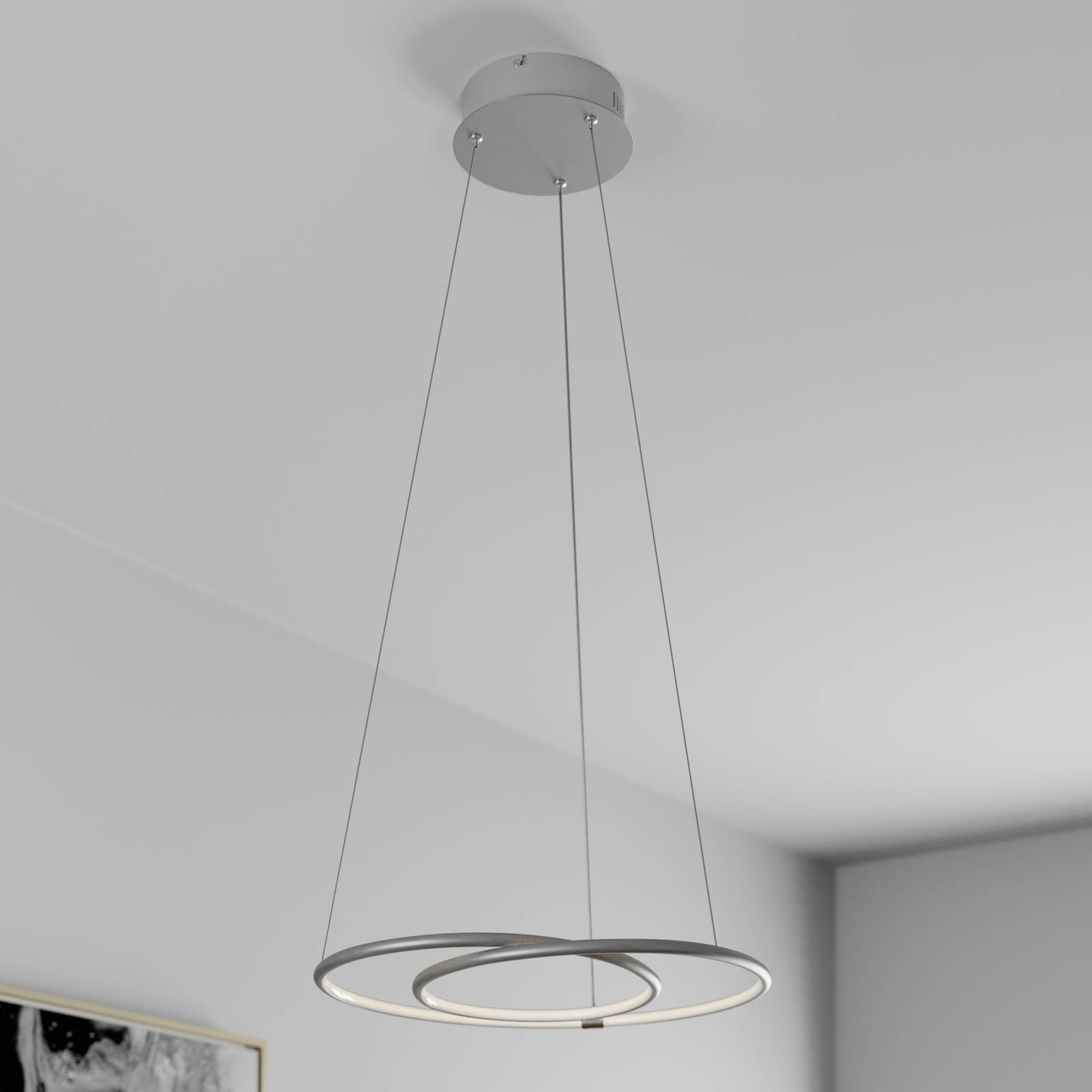 Lindby Lucy LED-riippuvalaisin, 45 cm, alumiini