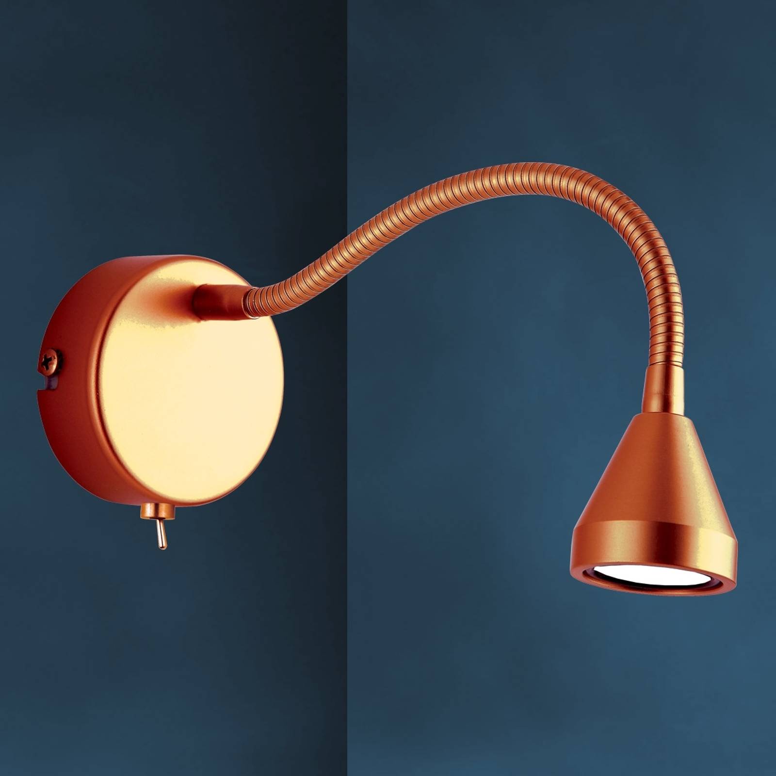 Joustava LED-seinävalaisin MINI, antiikki