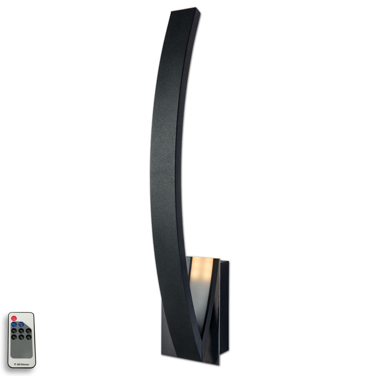 LED-seinävalaisin Umbra, epäsuora valaistus, musta