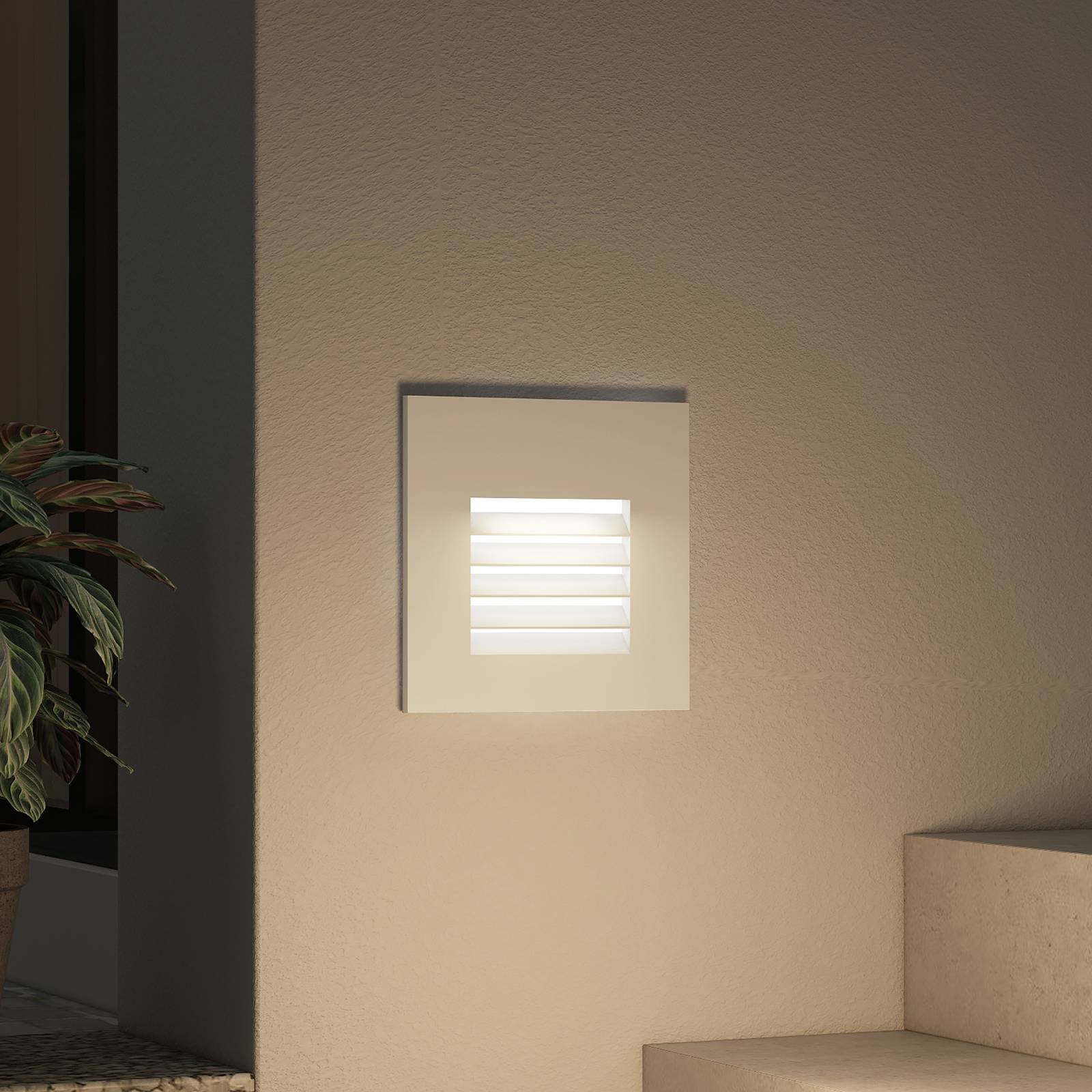 Arcchio Makio -LED-uppovalaisin, hopea