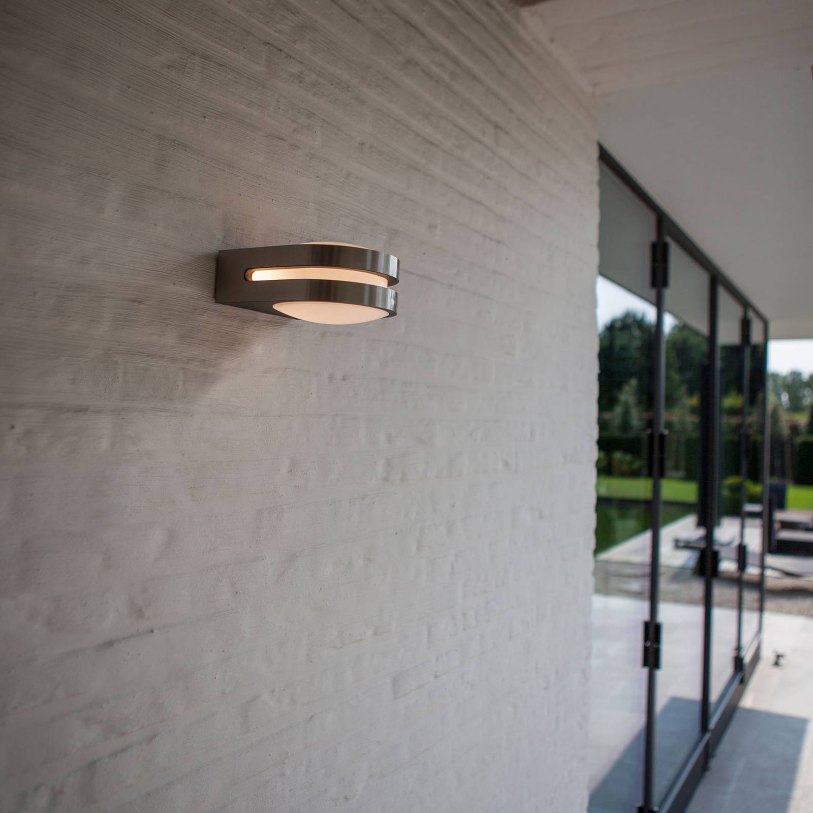 LED-ulkoseinälamppu Fancy, ruostumaton teräs