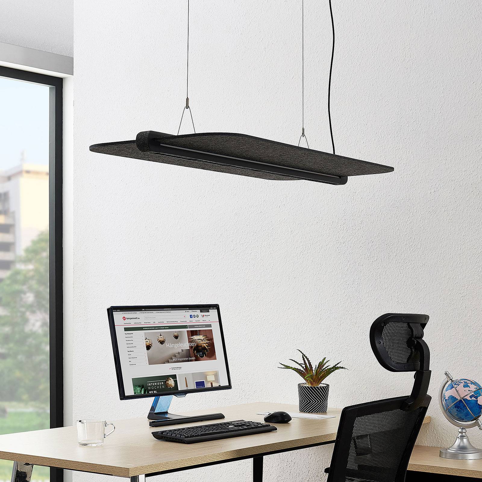 Arcchio Ameir toimiston LED-riippuvalaisin harmaa