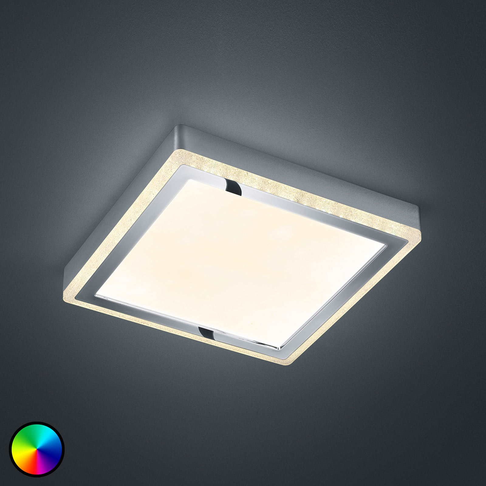LED-kattovalaisin Slide valkoinen kulmikas 25x25cm