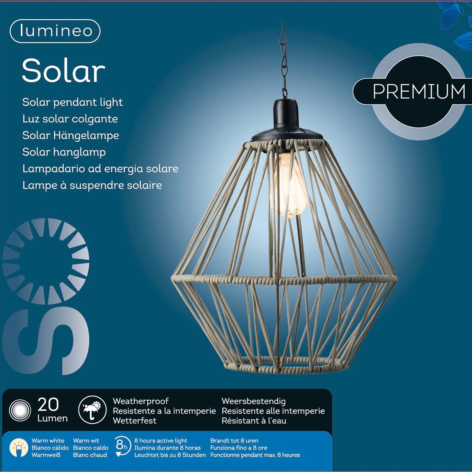 Aurinkokäyttöinen LED-riippuvalo 894176, hiekka