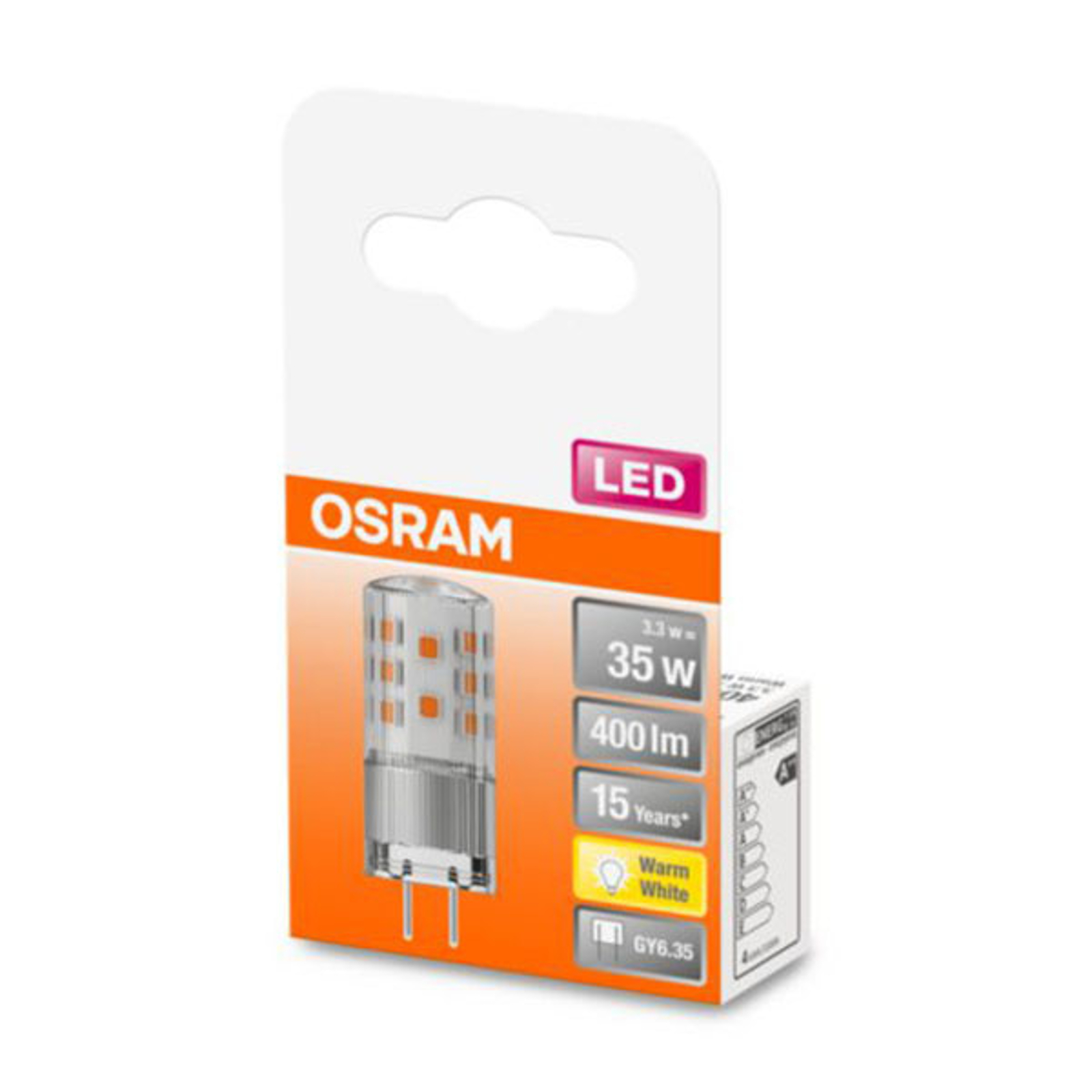 OSRAM kaksikantainen LED-lamppu GY6,35 3,3W