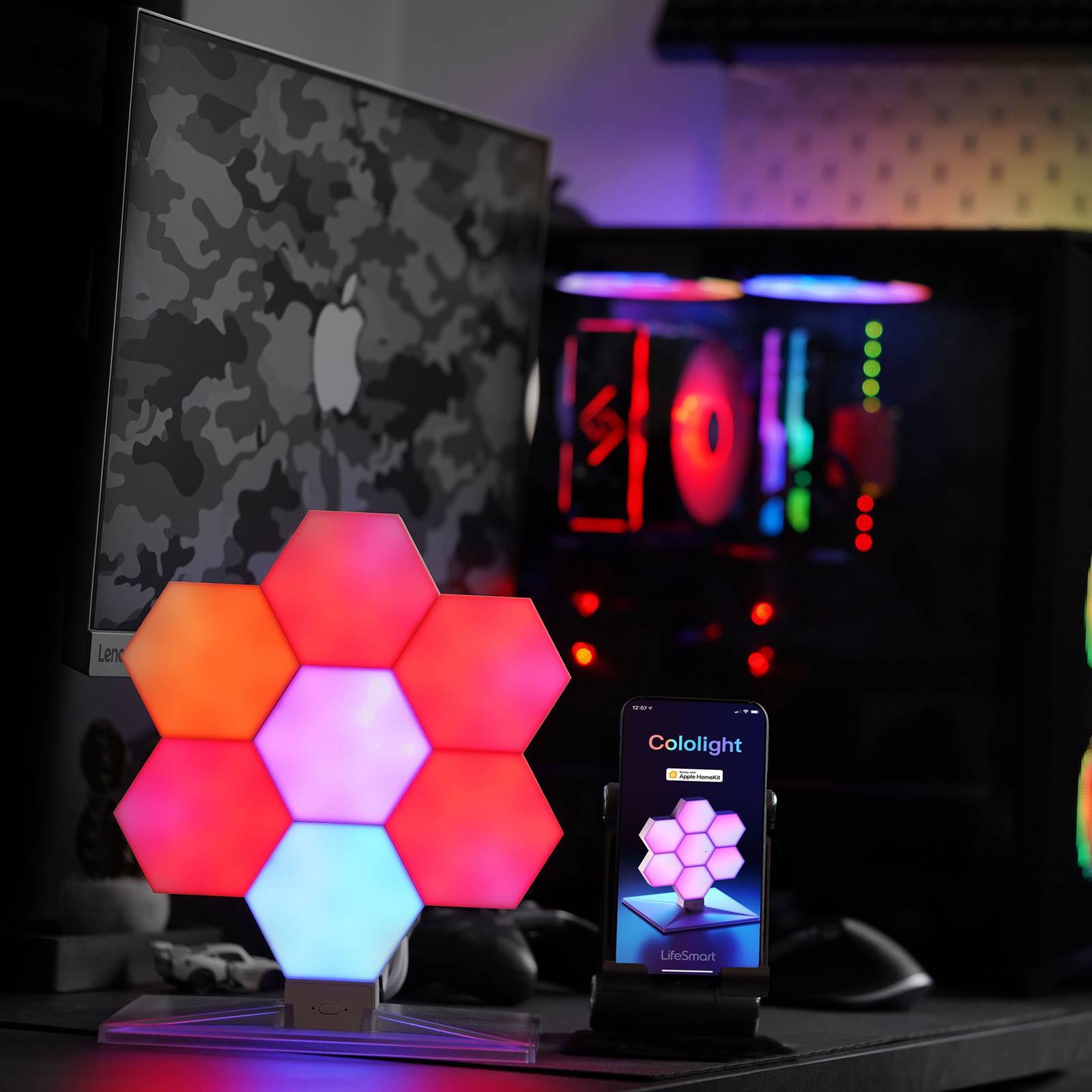 Cololight Plus Starter Set, 7 moduulia ja jalusta