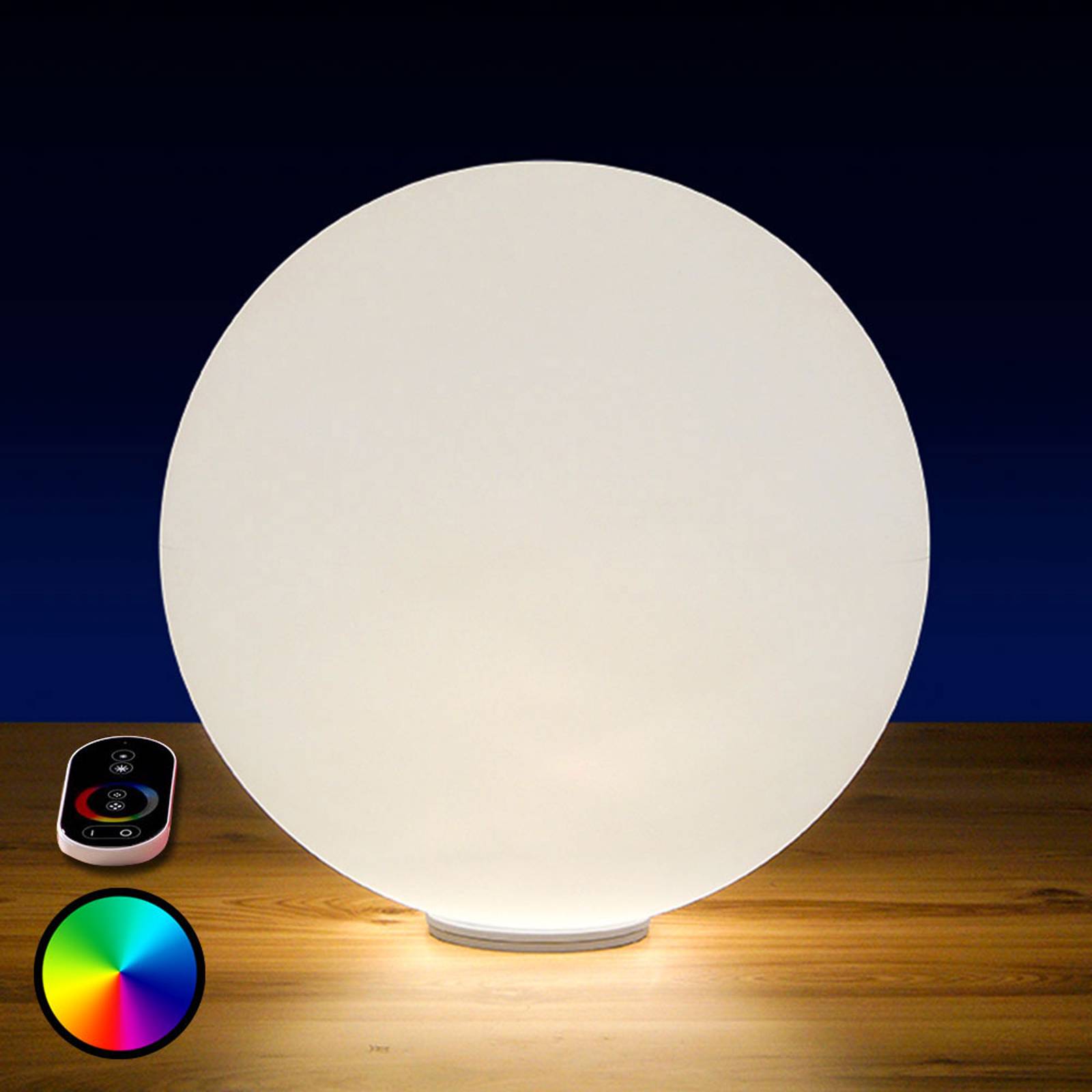 Sun Shine -RGB-LED-valopallo, akku, 50 cm