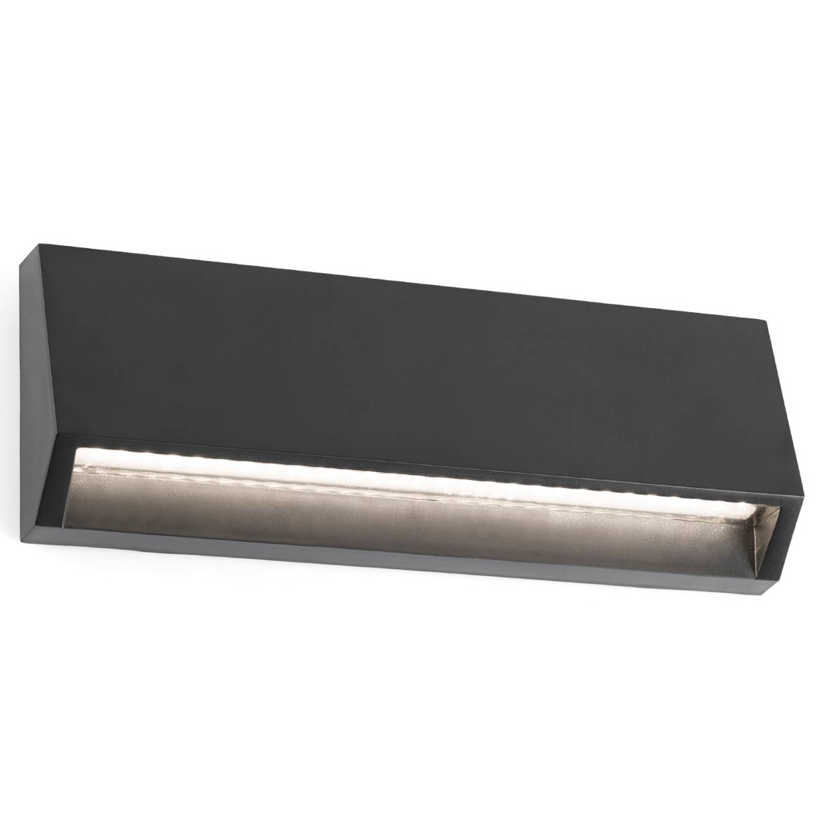 Kulmikas LED-ulkoseinälamppu Must - 21,7 cm