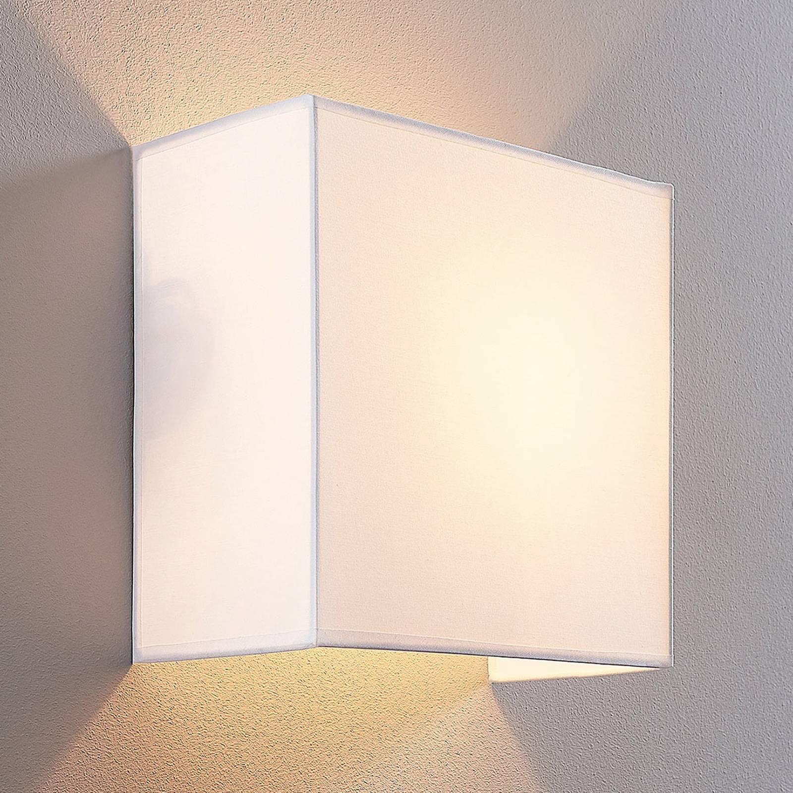 Kangas-seinälamppu Adea, 25 cm, valkoinen