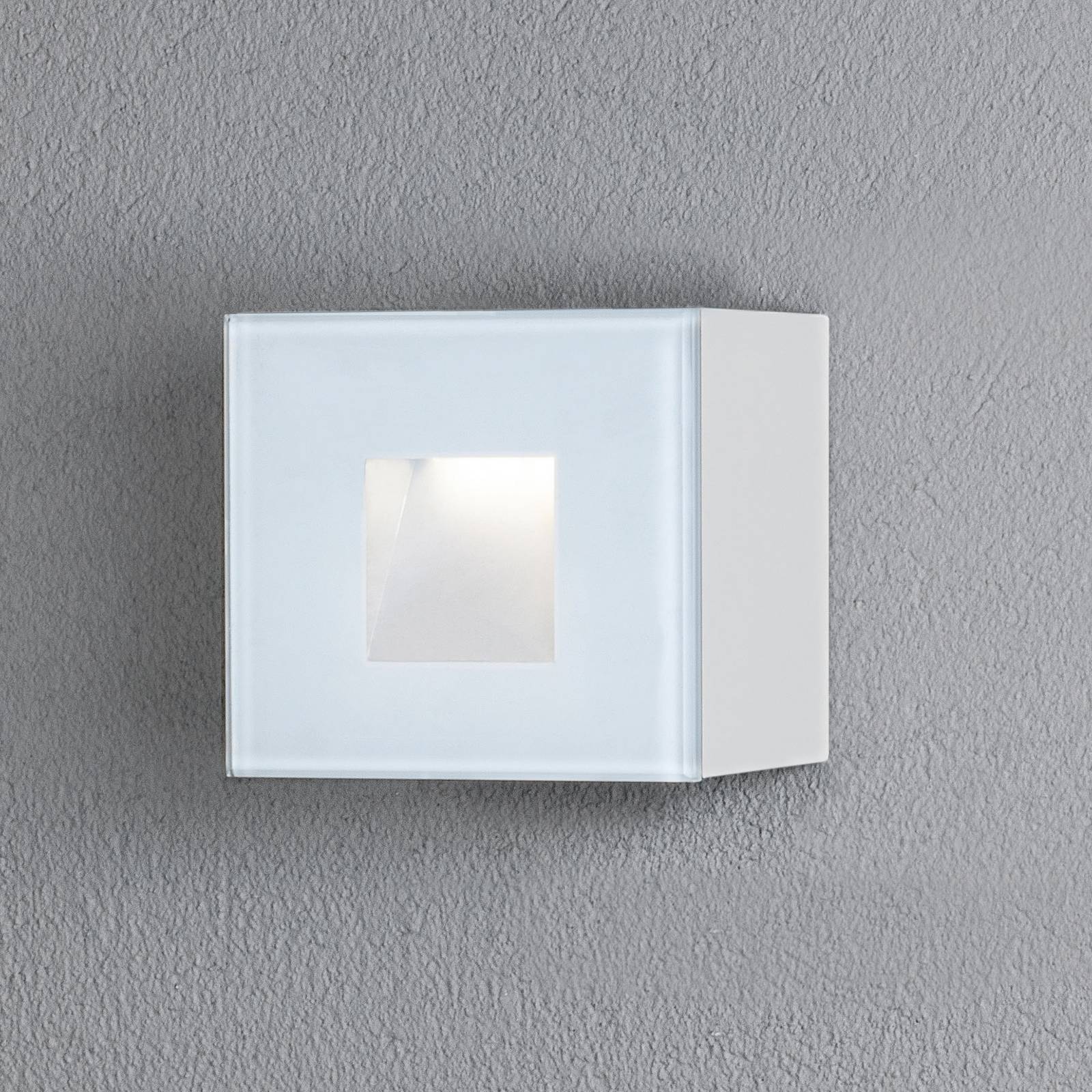 LED-ulkoseinälamppu Chieri, 8 x 8 cm valkoinen