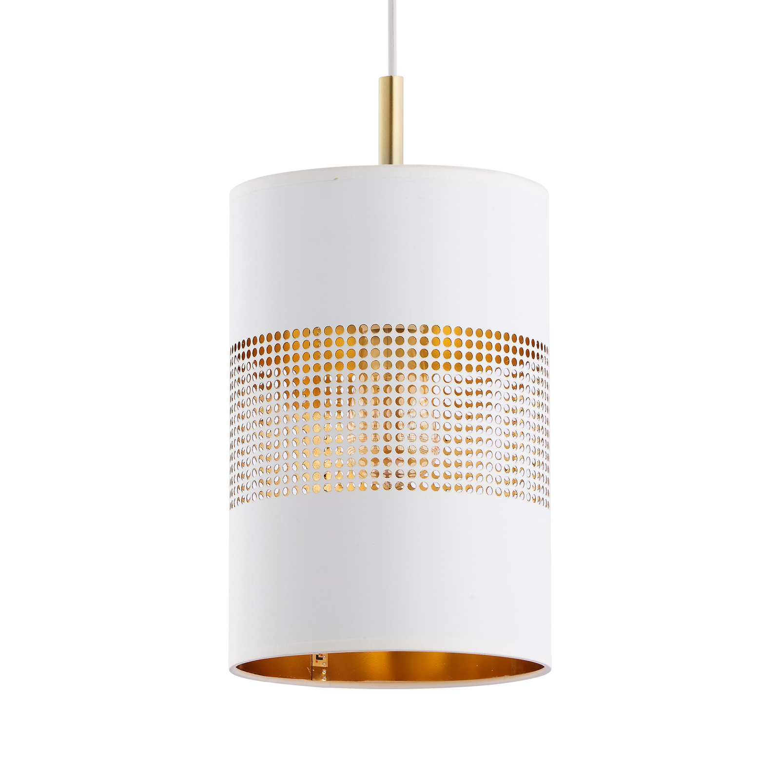 Riippuvalaisin Bogart, 1-lamp., valkoinen/kulta