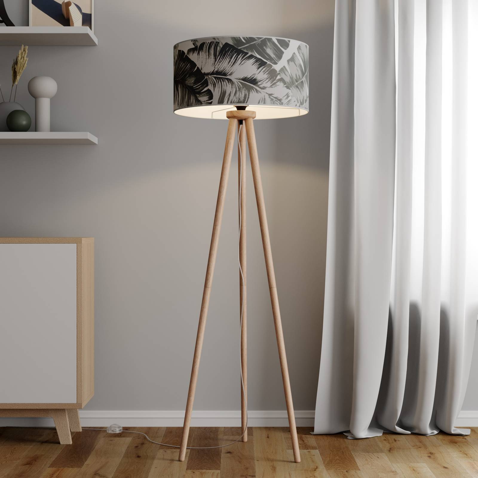 Lattiavalaisin Madera, painettu varjostin