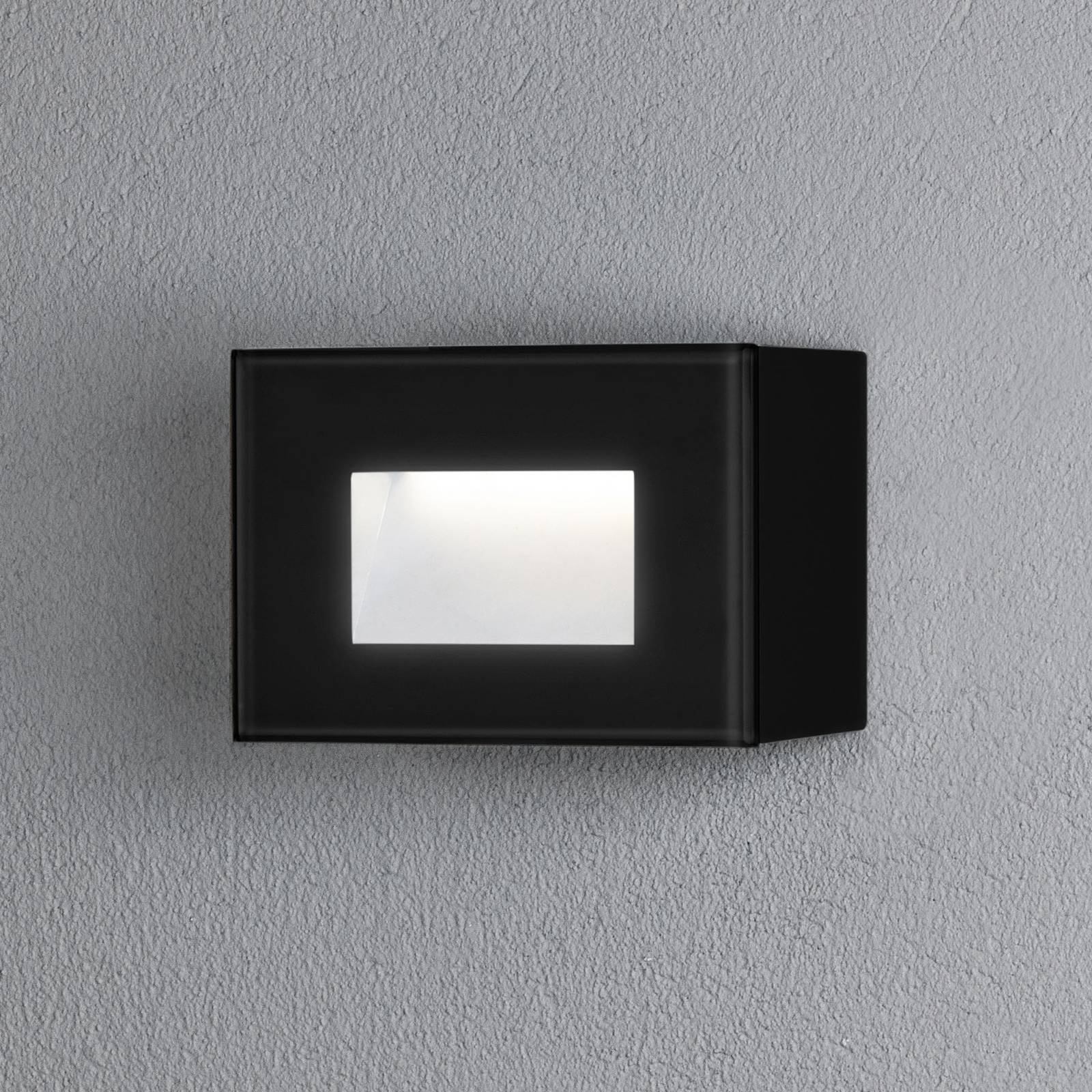 LED-ulkoseinälamppu Chieri, 12 x 8 cm, musta