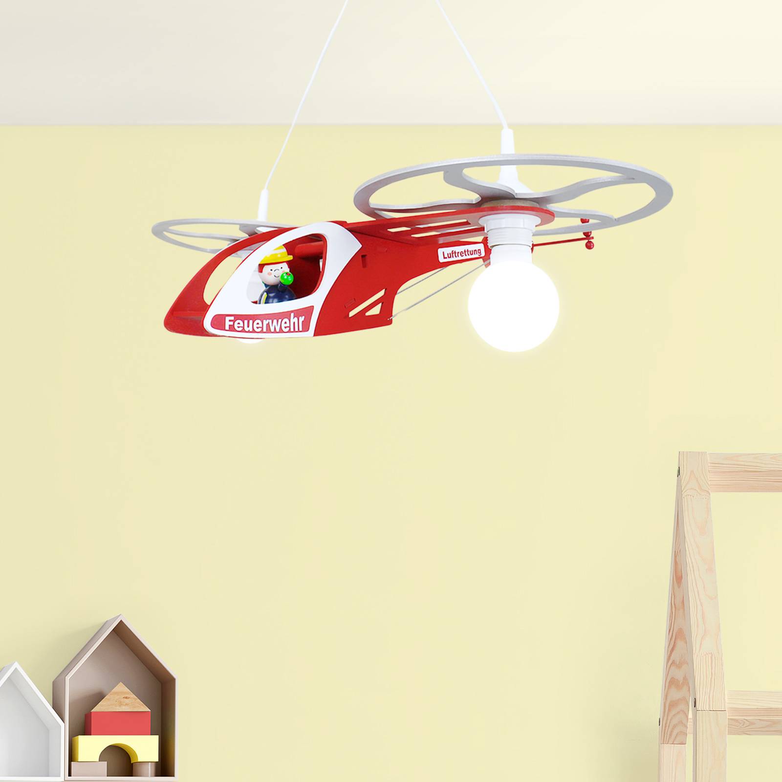 Helikopteri Fred -riippuvalo lastenhuoneeseen