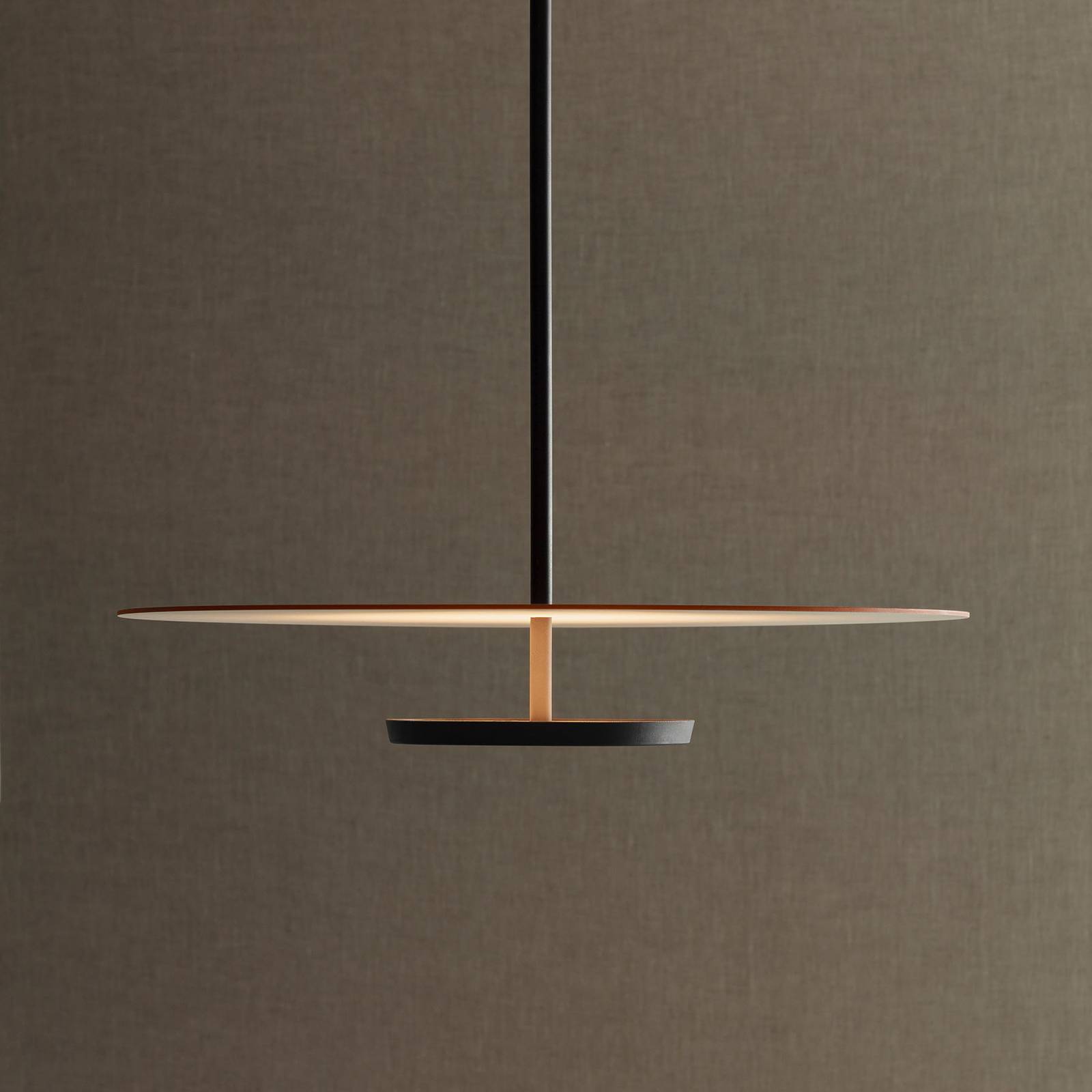 Vibia Flat -LED-riippuvalo Ø 55 cm terrakotta
