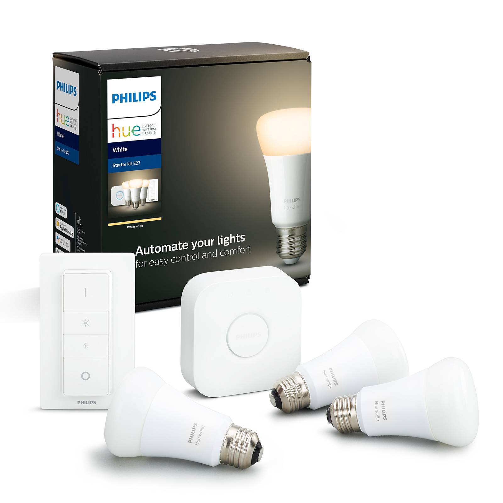 Philips Hue White 9 W E27 3 kpl Starter-Kit