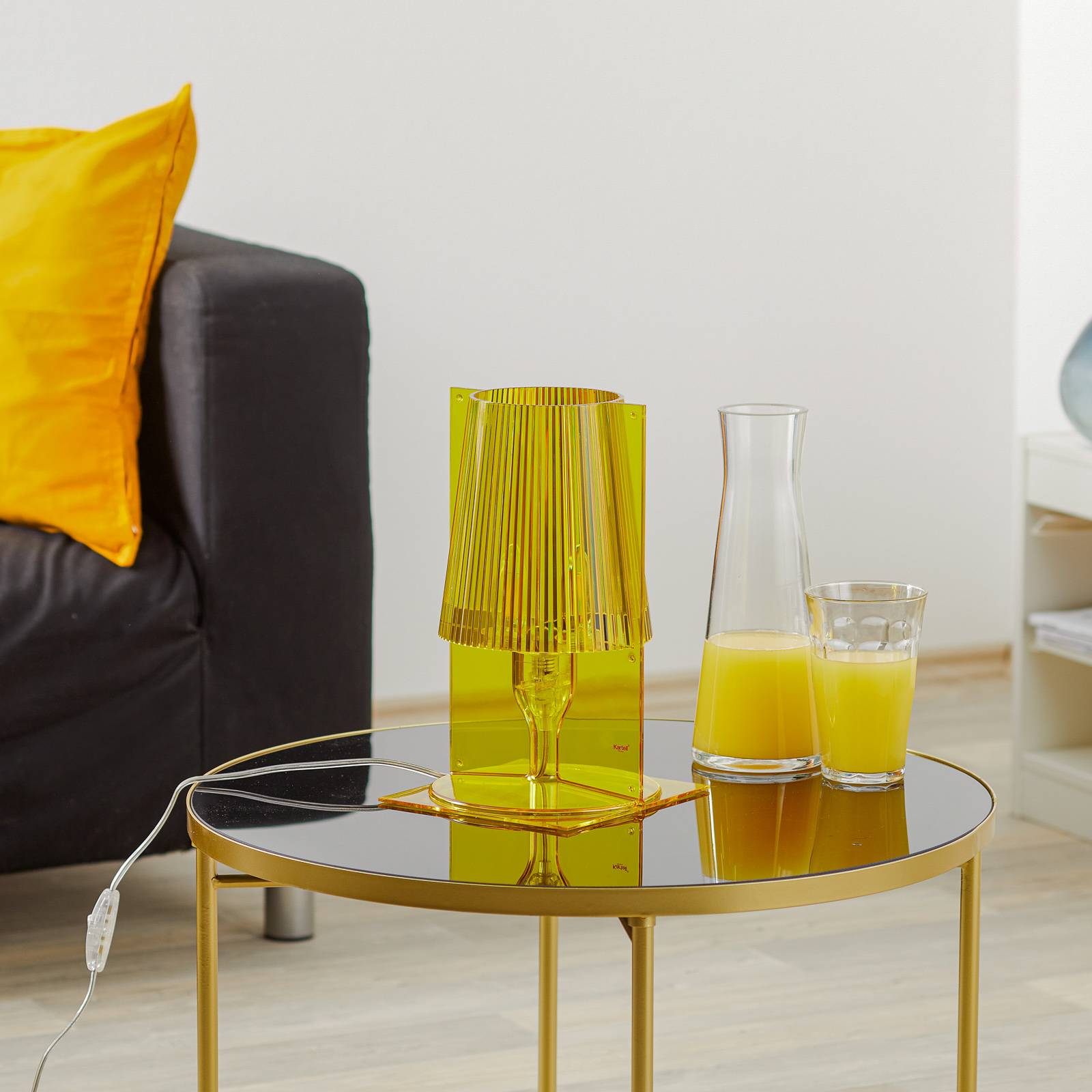 Kartell Take -pöytävalaisin, keltainen