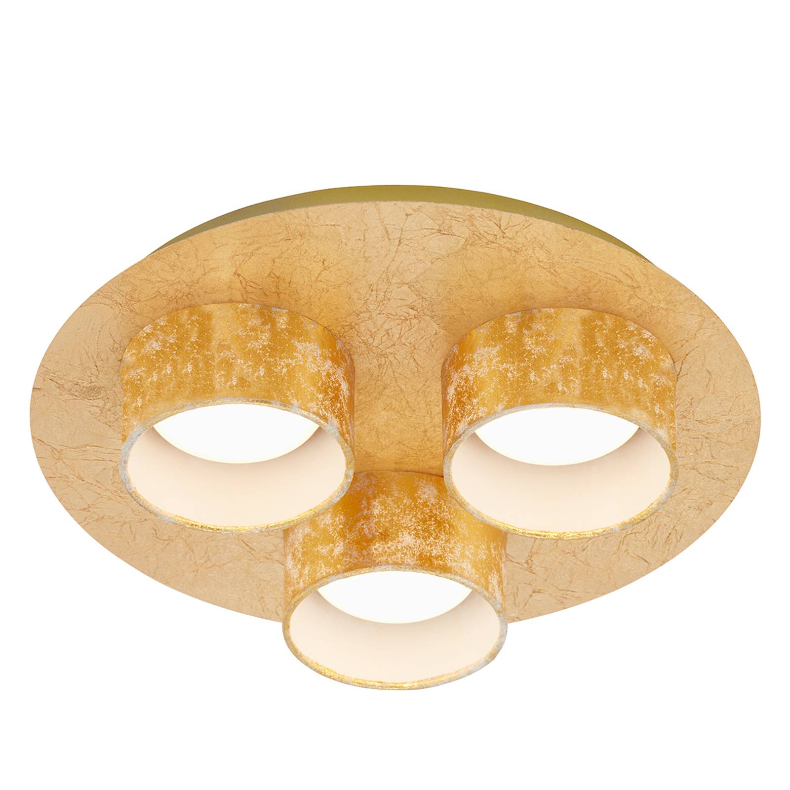 LED-spottiplafondi Anna, 3-lamppuinen, kulta